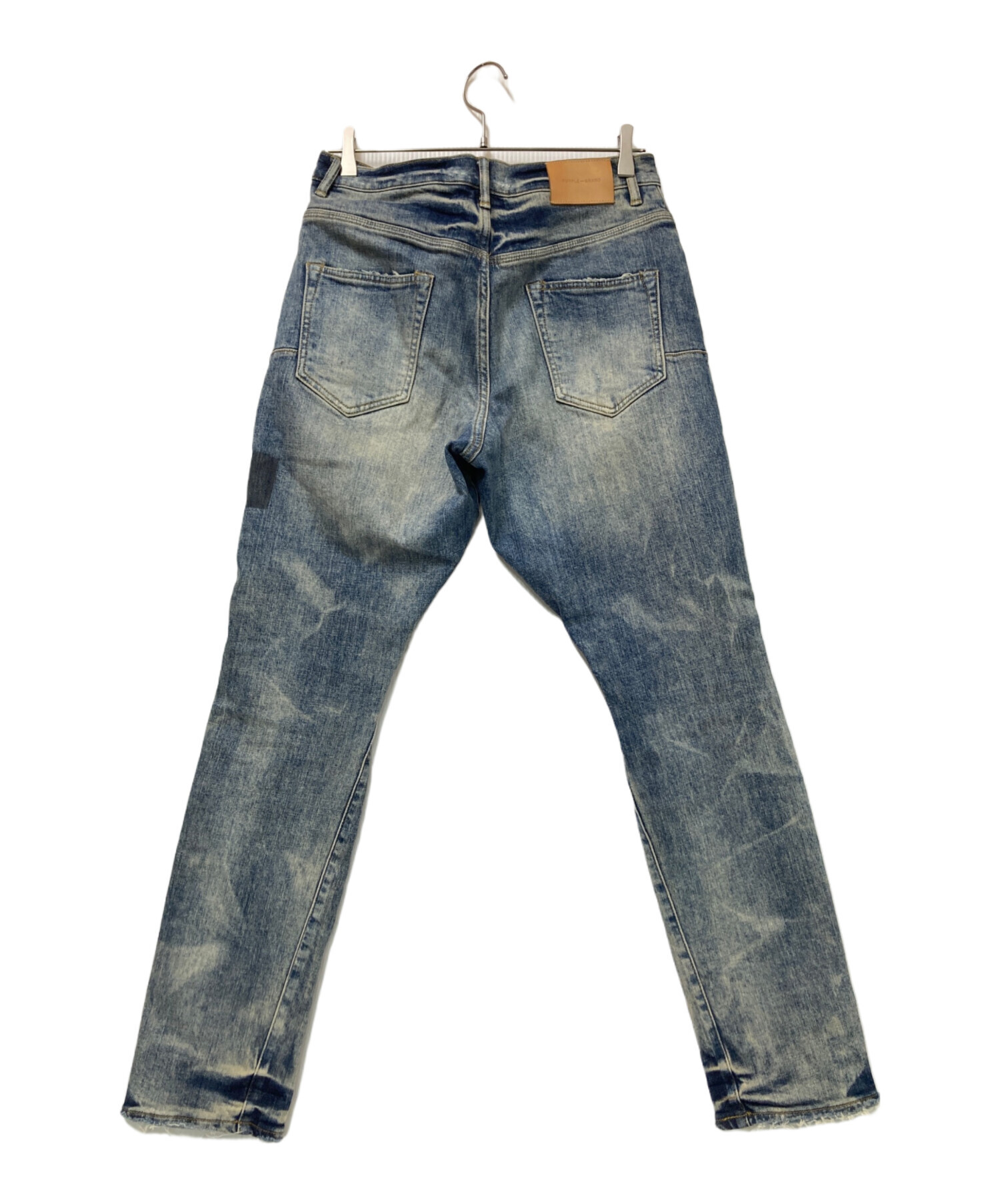 h*n様 PURPLE brand ダメージデニムパンツ 値下交渉可 中古・古着通販】PURPLE BRAND (パープルブランド) ダメージデニム