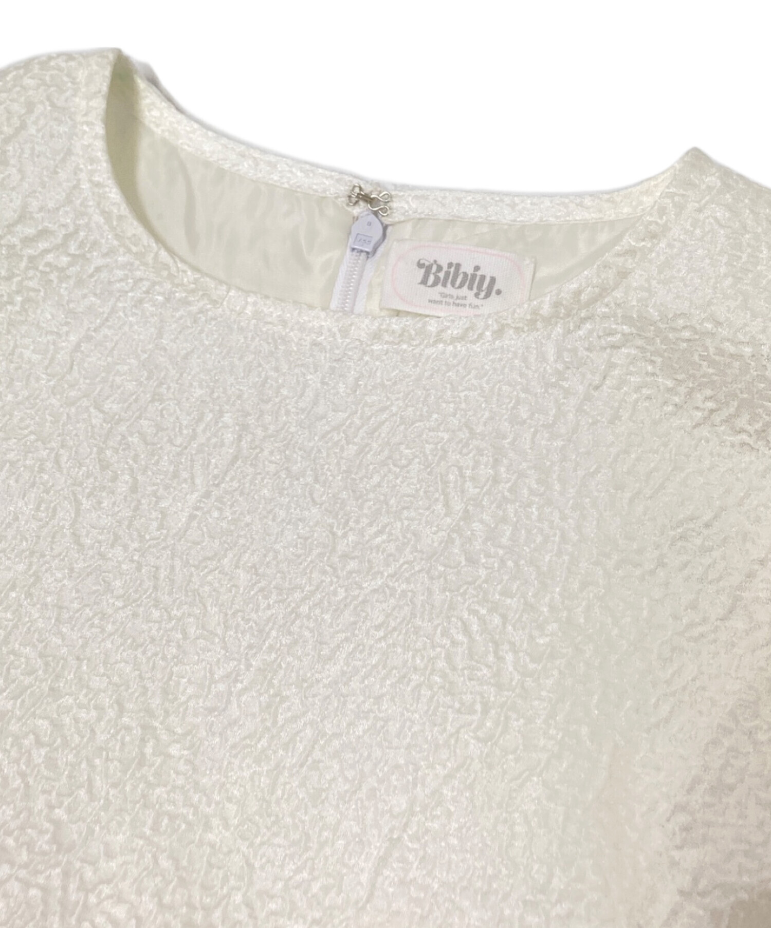中古・古着通販】Bibiy. (ビビィ) フリル付きワンピース ホワイト