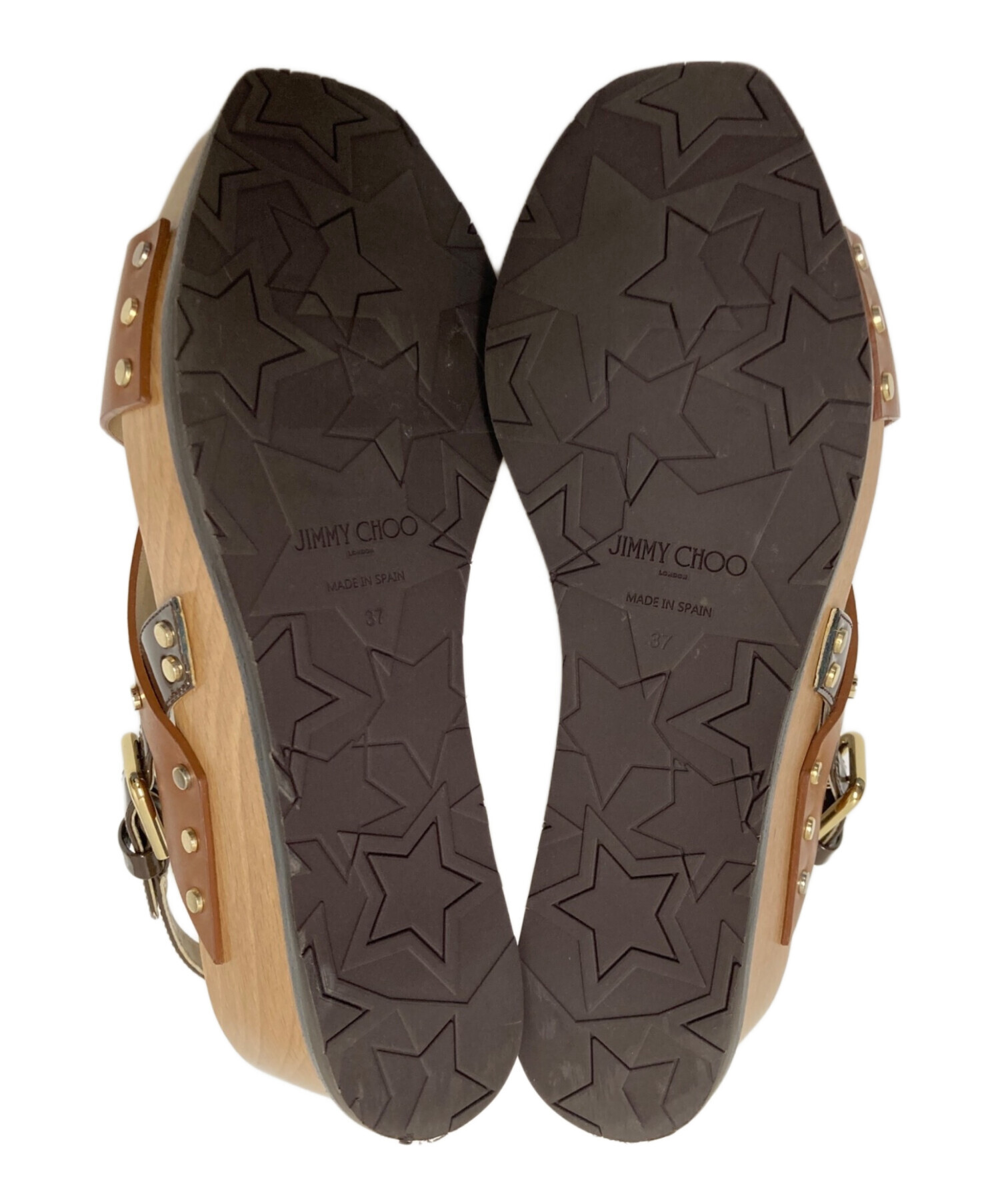 中古・古着通販】JIMMY CHOO (ジミーチュウ) ウッドソールサンダル