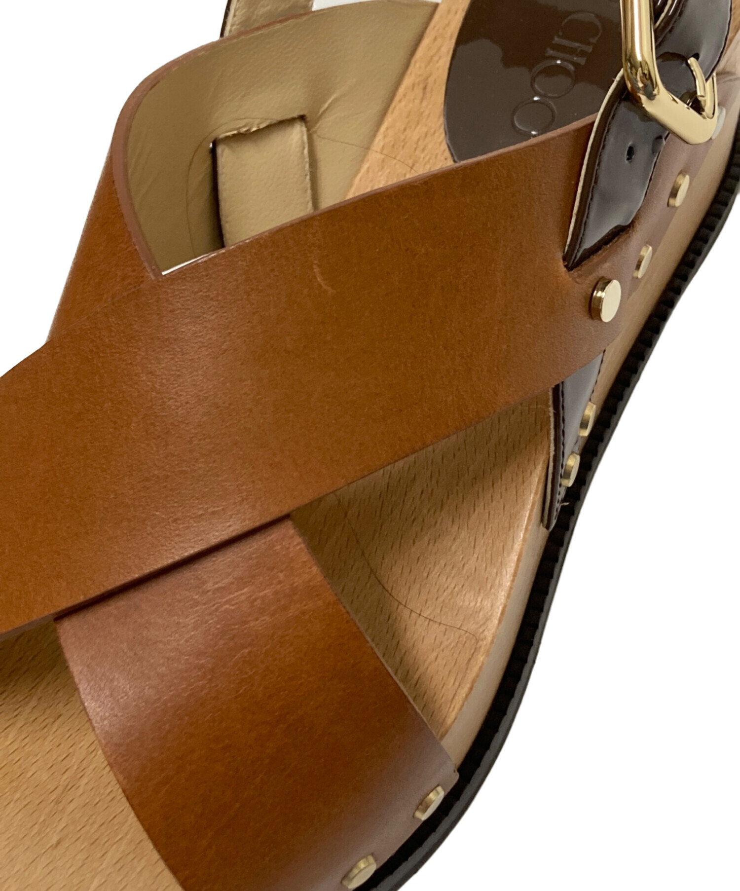 中古・古着通販】JIMMY CHOO (ジミーチュウ) ウッドソールサンダル