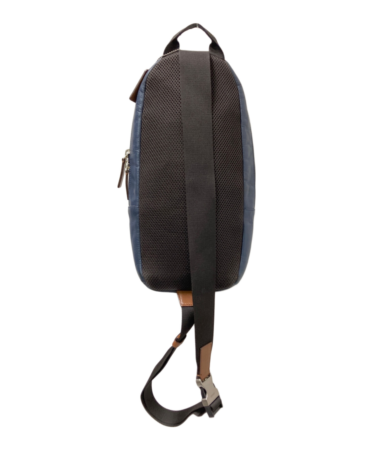 中古・古着通販】COACH (コーチ) ワンショルダーバッグ ネイビー 