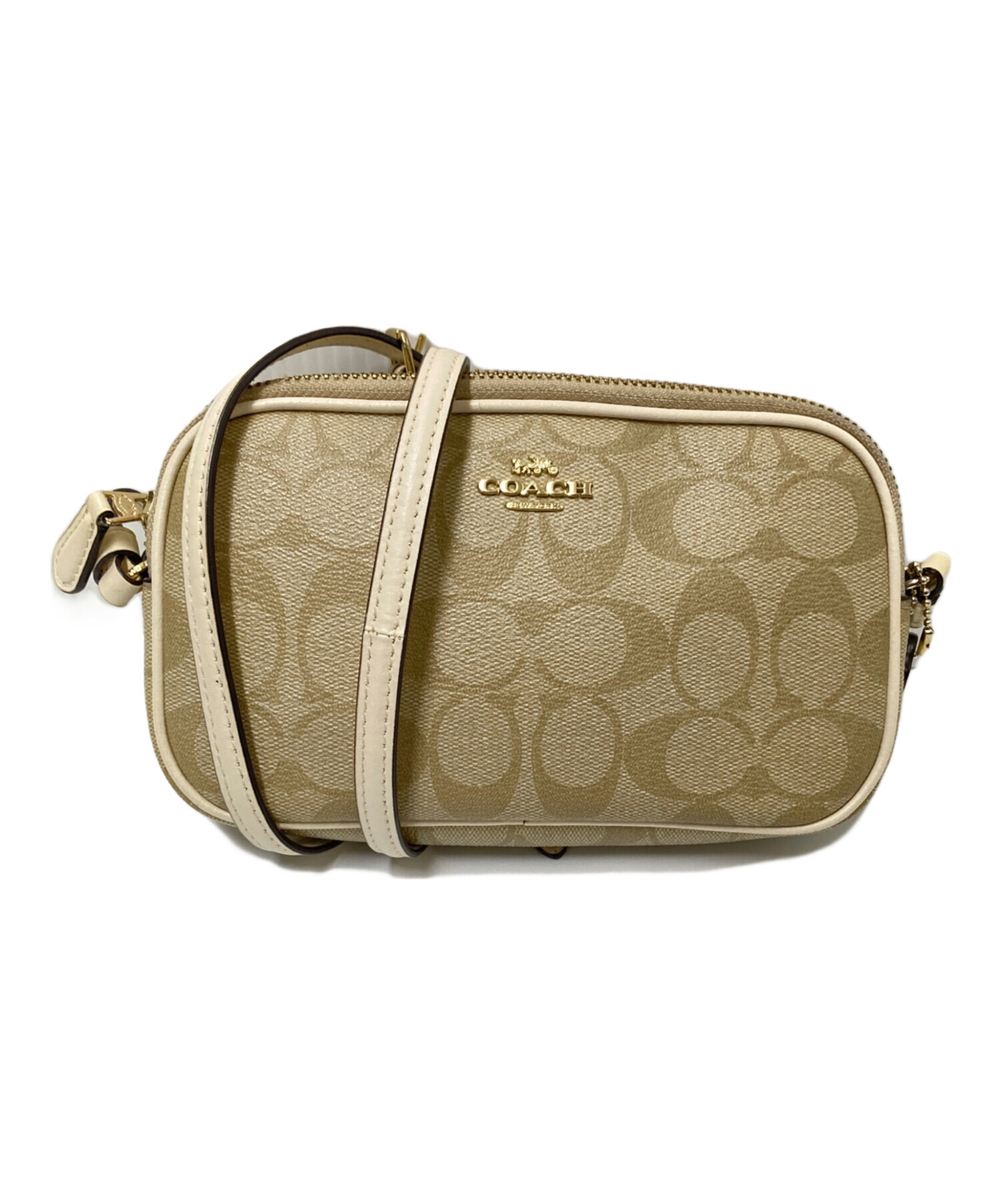 中古・古着通販】COACH (コーチ) ショルダーバッグ ベージュ サイズ