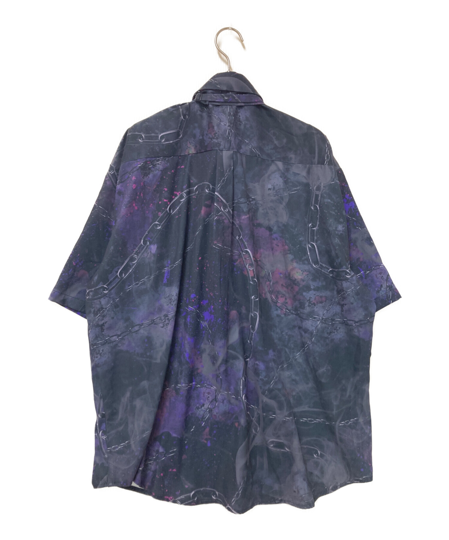 中古・古着通販】HARE (ハレ) チェーンガラネクタイシャツ ブラック