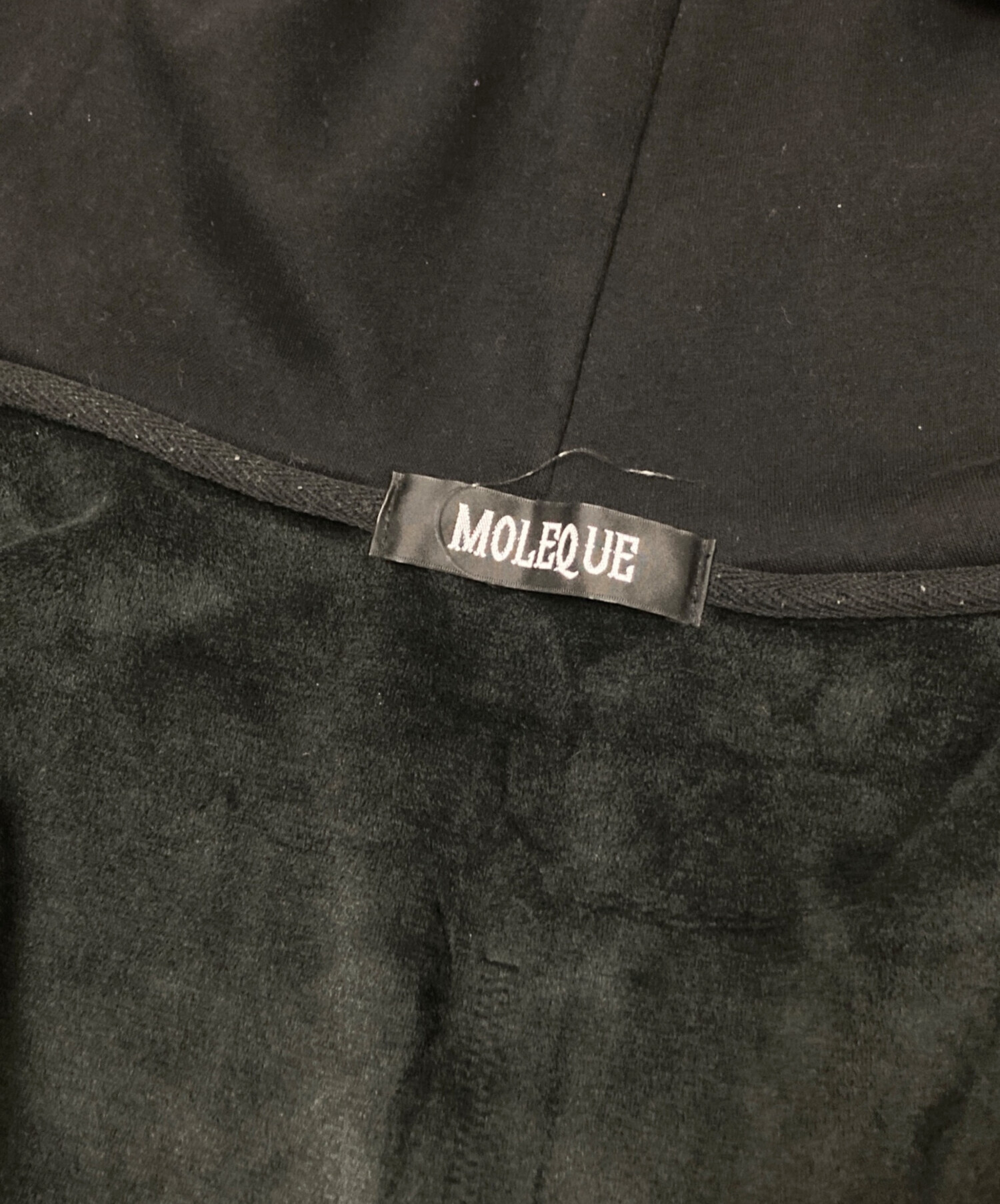 中古・古着通販】MOLEQUE (モレーキ) ジップパーカー ブラック サイズ 