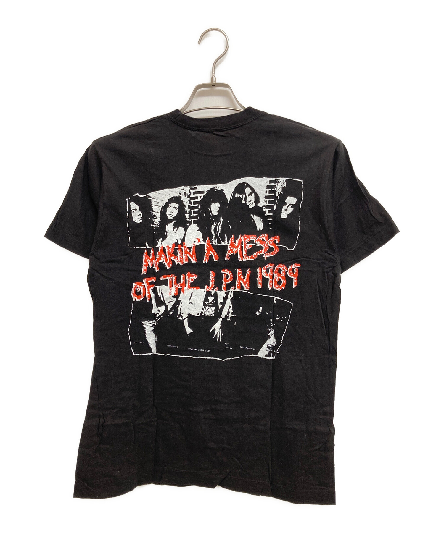 USED古着(ユーズドフルギ) アシンメトリー ワンショルダー トップス 中古・古着通販】USED (ユーズド) バンドTシャツ ブラック サイズ:不明