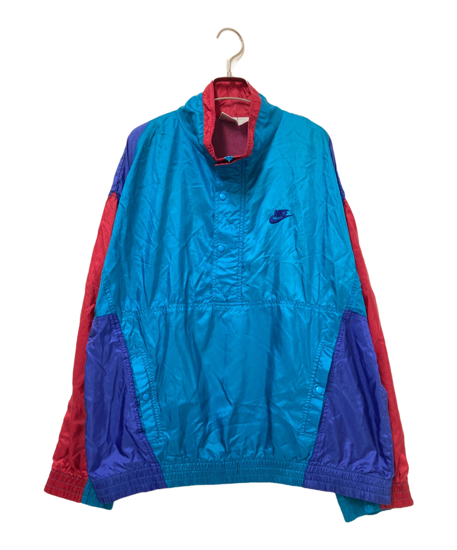 中古・古着通販】NIKE (ナイキ) 90'Sプルオーバージャケット ブルー