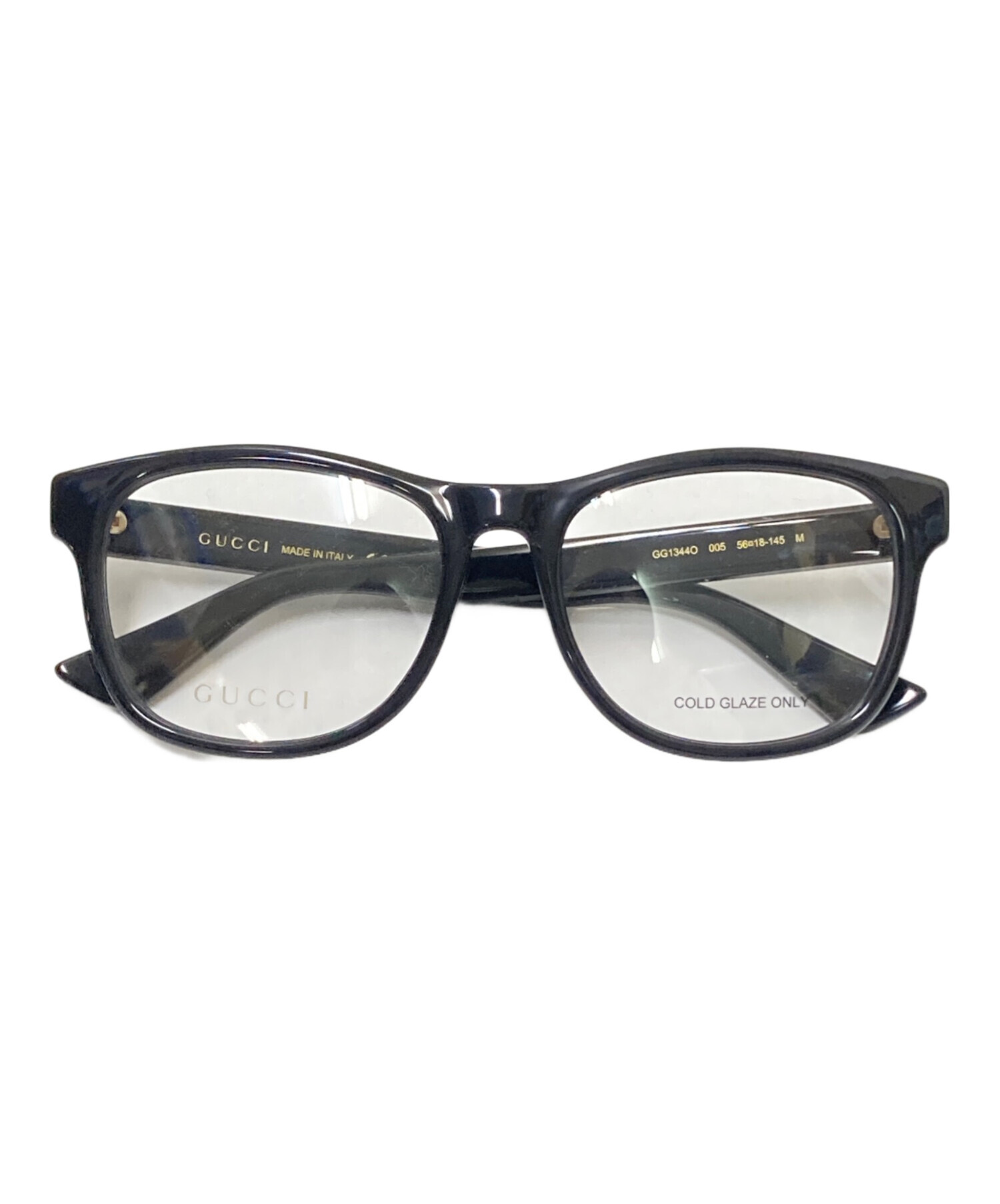 中古・古着通販】GUCCI (グッチ) 眼鏡 ブラック サイズ:56□18-145