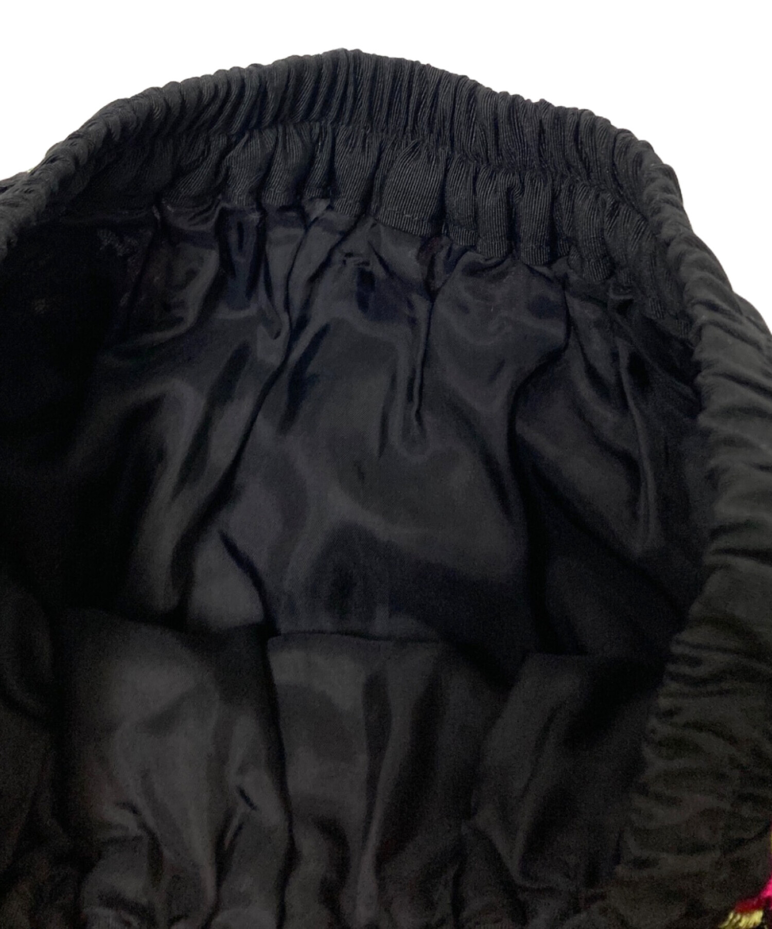 中古・古着通販】OBLI (オブリ) 花柄ロングスカート ピンク×ブラック