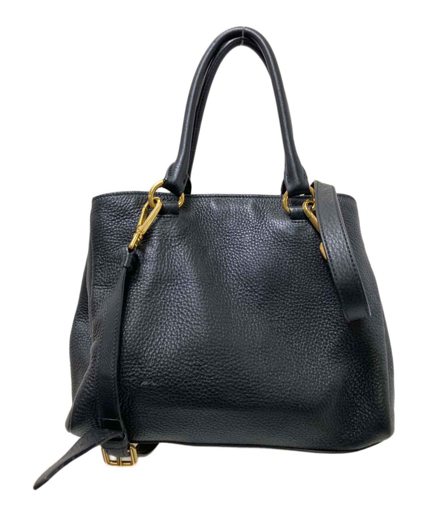 中古のプラダ 2WAYバッグ 中古・古着通販】PRADA (プラダ) 2WAYバッグ ブラック｜ブランド・古着