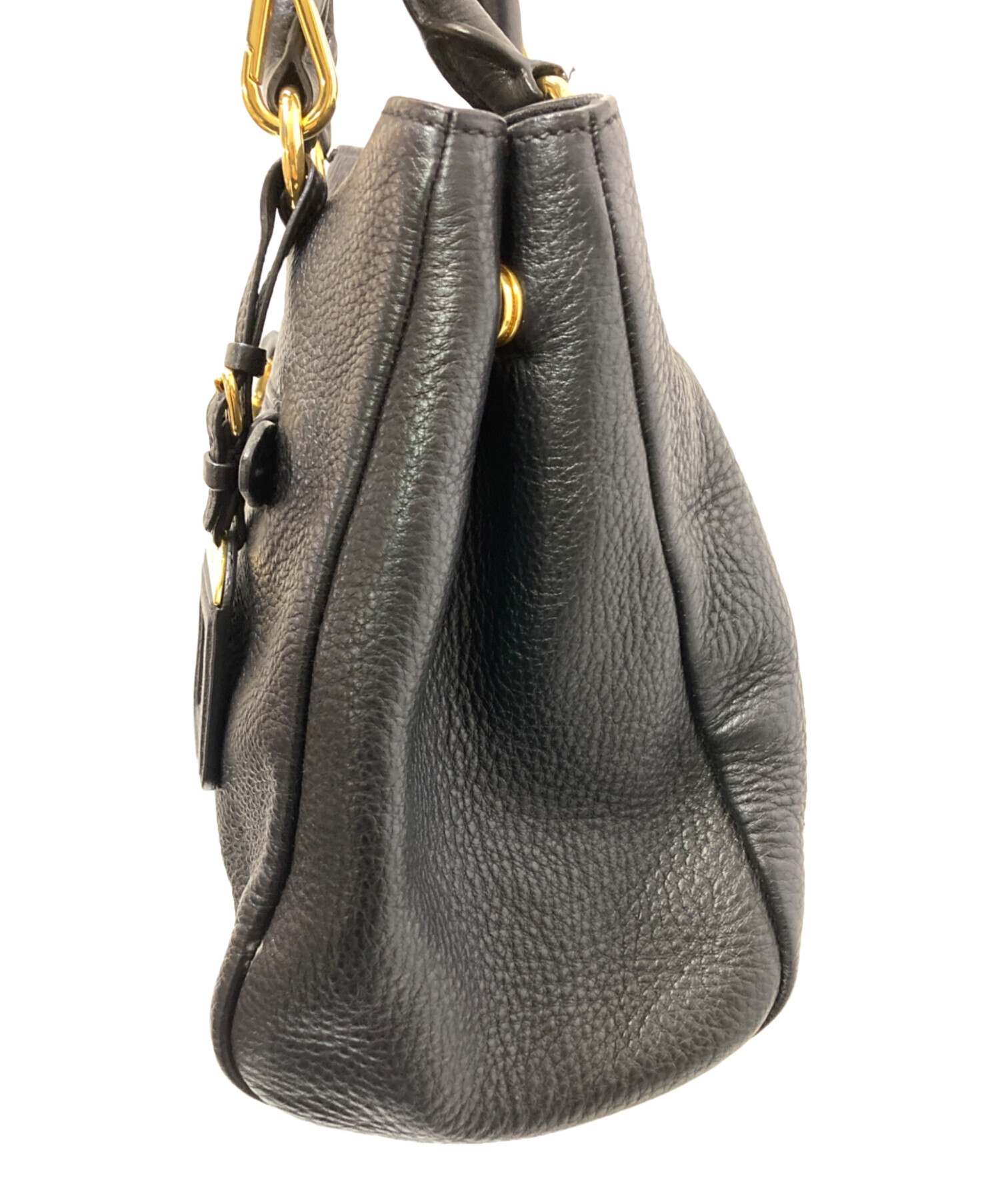 PRADA バッグ 廃盤モデル 極美品 PRADA】プラダ『ミディアム ソフトグレインレザー ハンドバッグ