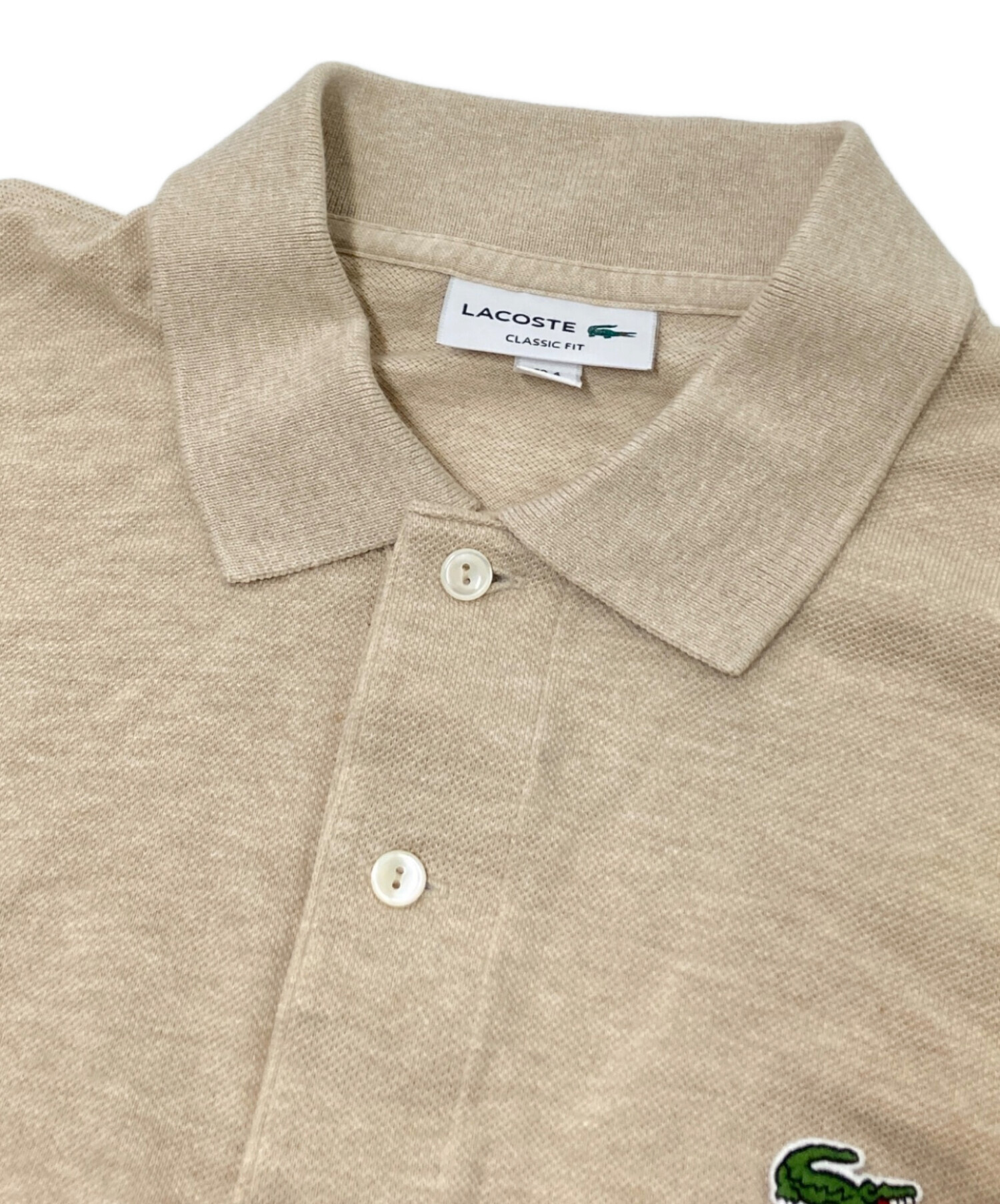 中古・古着通販】LACOSTE (ラコステ) ポロシャツ ベージュ サイズ:US:M