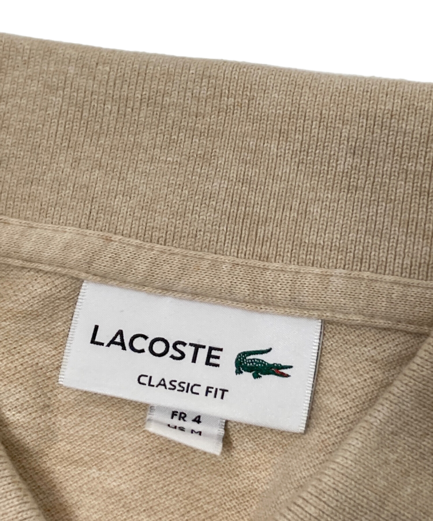 中古・古着通販】LACOSTE (ラコステ) ポロシャツ ベージュ サイズ:US:M