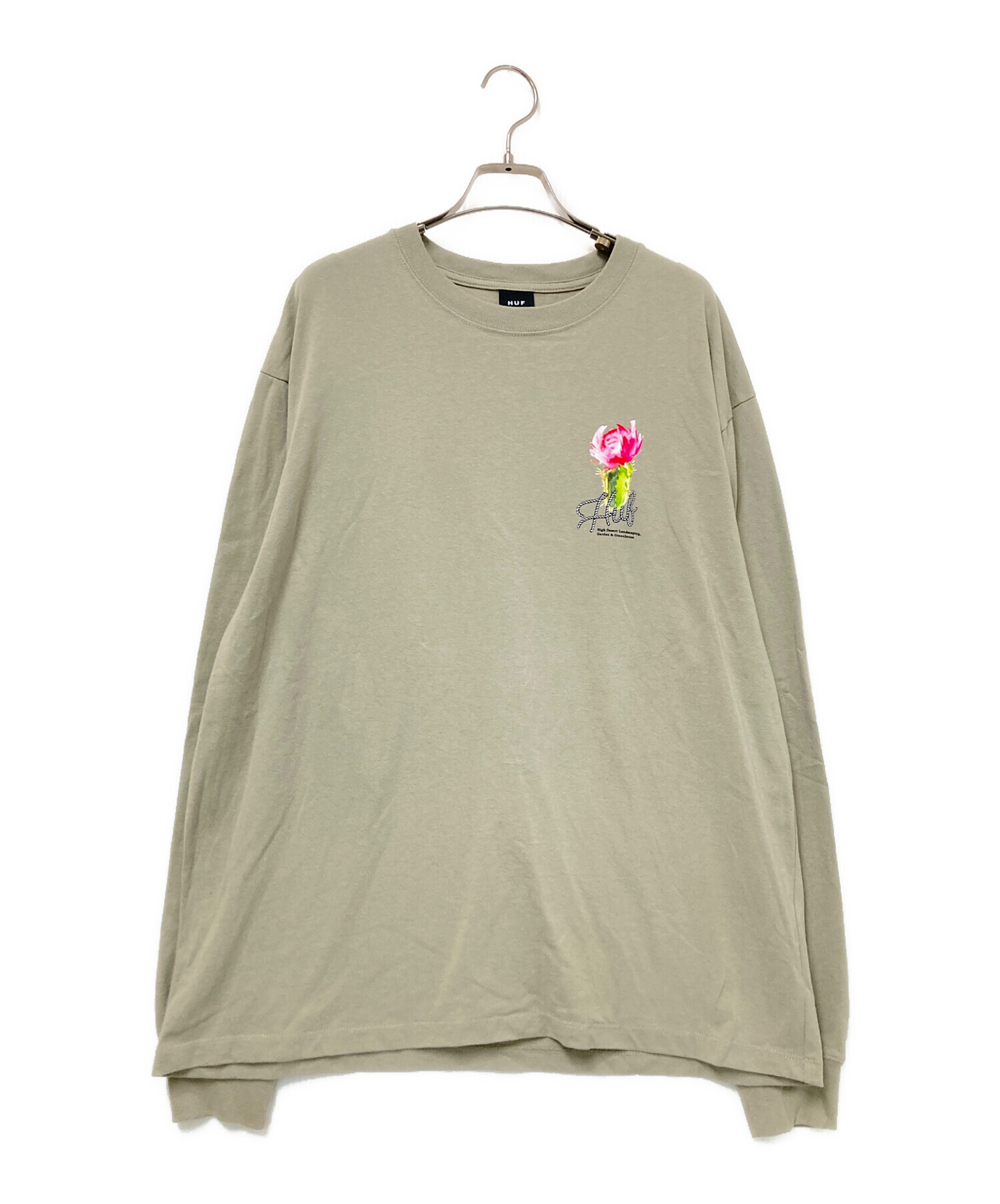 中古・古着通販】HUF (ハフ) DESERT ROSE LS TEE ベージュ サイズ:L 