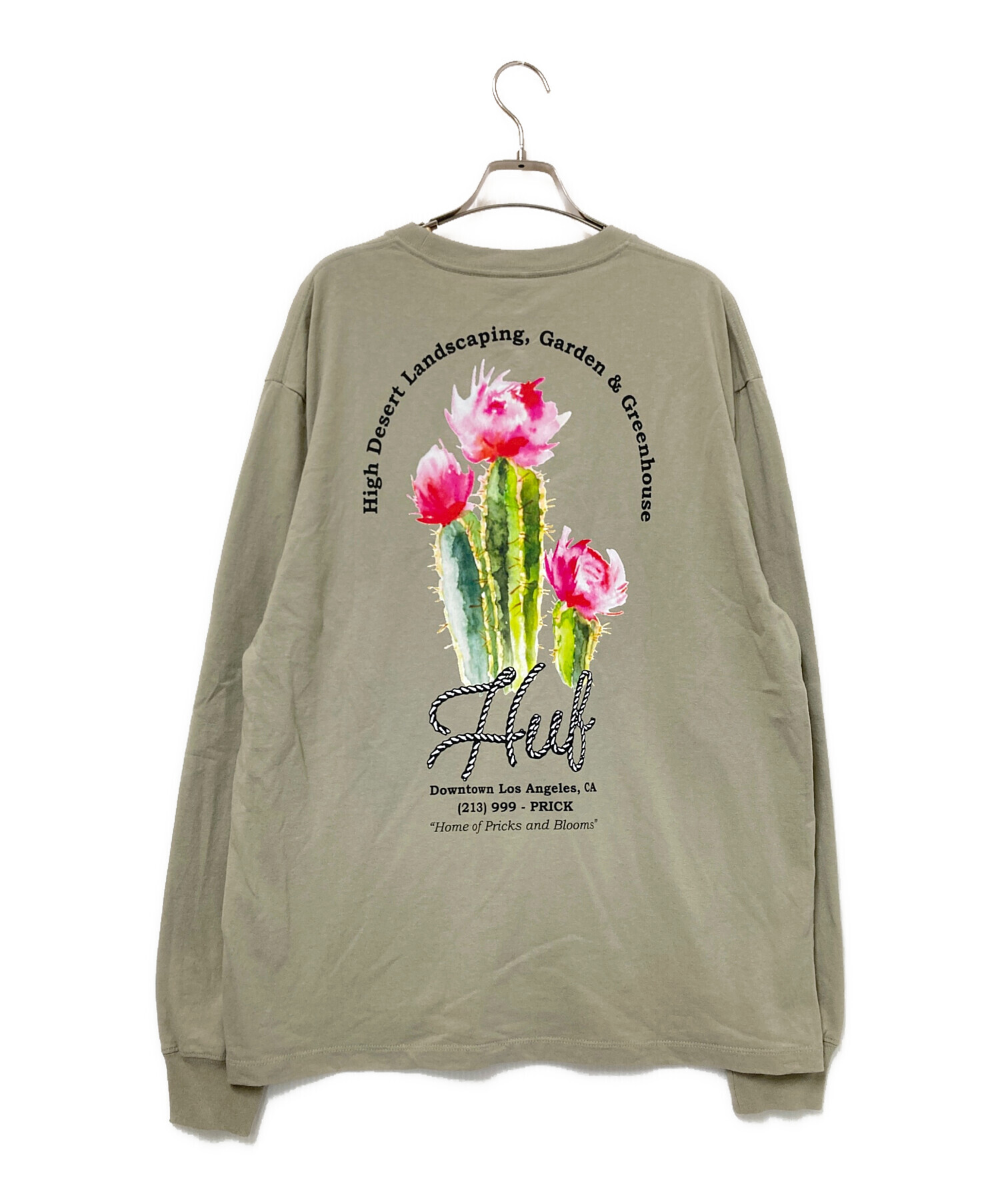中古・古着通販】HUF (ハフ) DESERT ROSE LS TEE ベージュ サイズ:L 