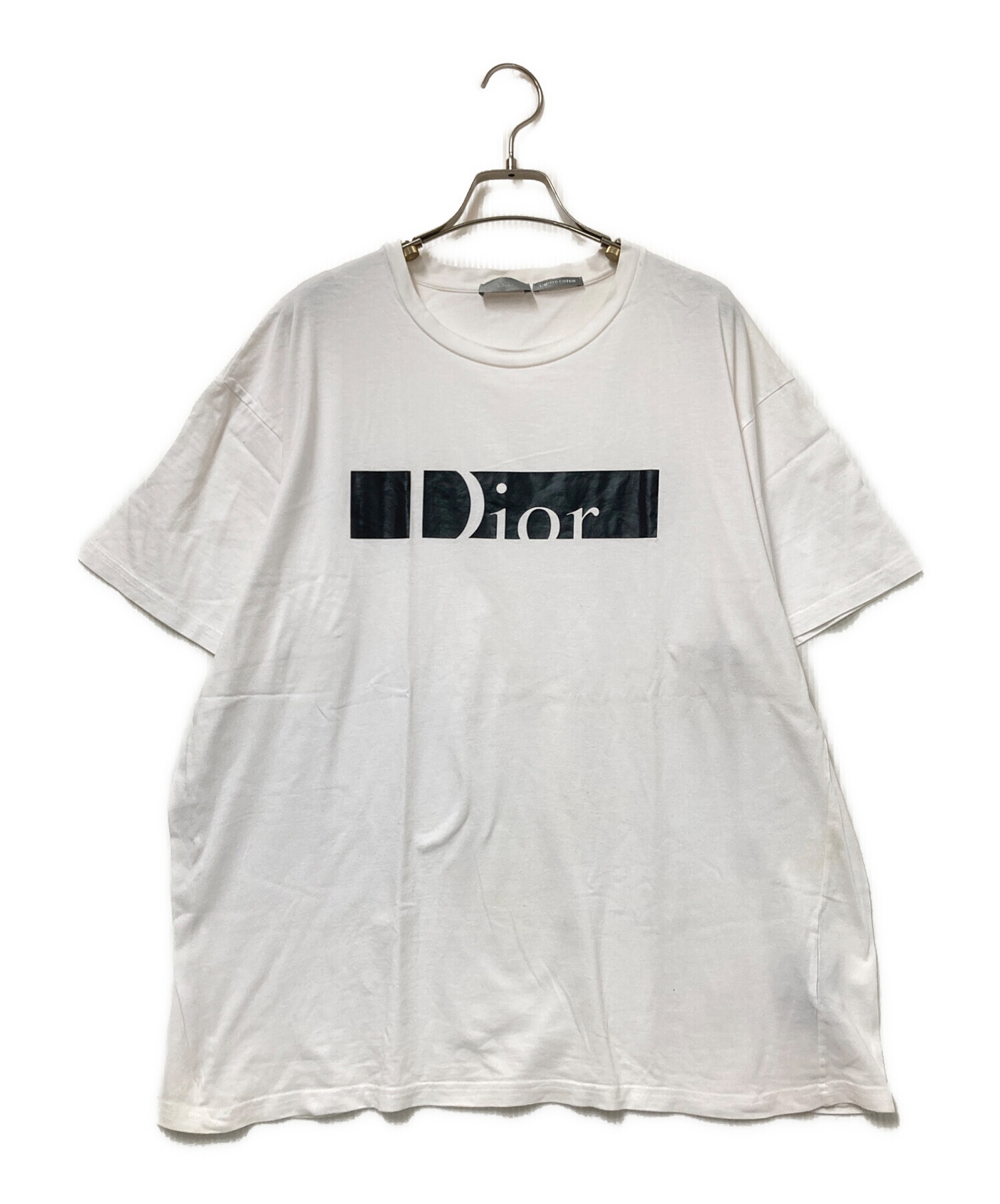 【美品】Dior ホワイト テキスト プリントTシャツ 半袖　Mサイズ 中古・古着通販】Dior (ディオール) プリントTシャツ ホワイト サイズ