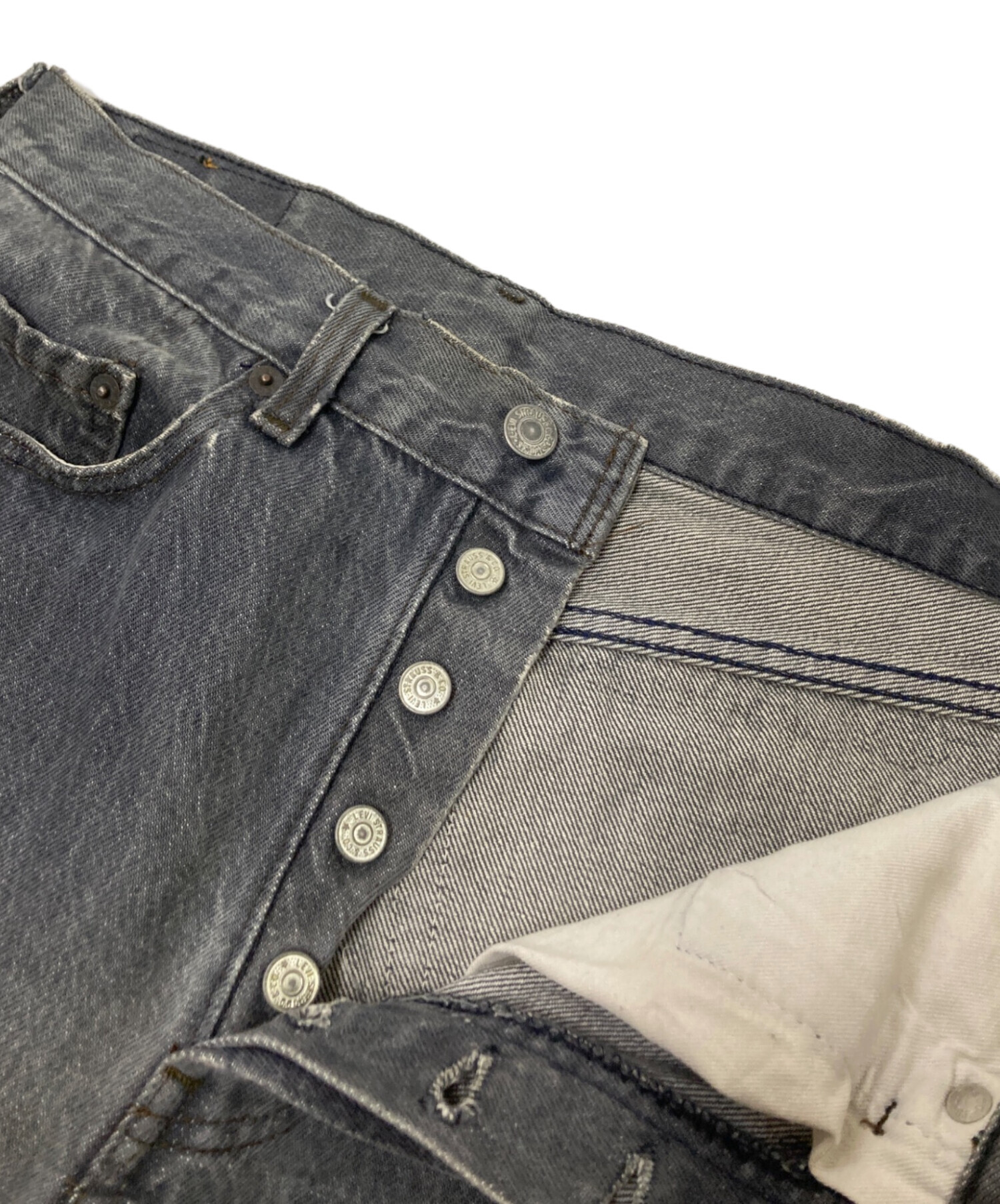 中古・古着通販】LEVI'S (リーバイス) 501先染めデニムパンツ ブラック
