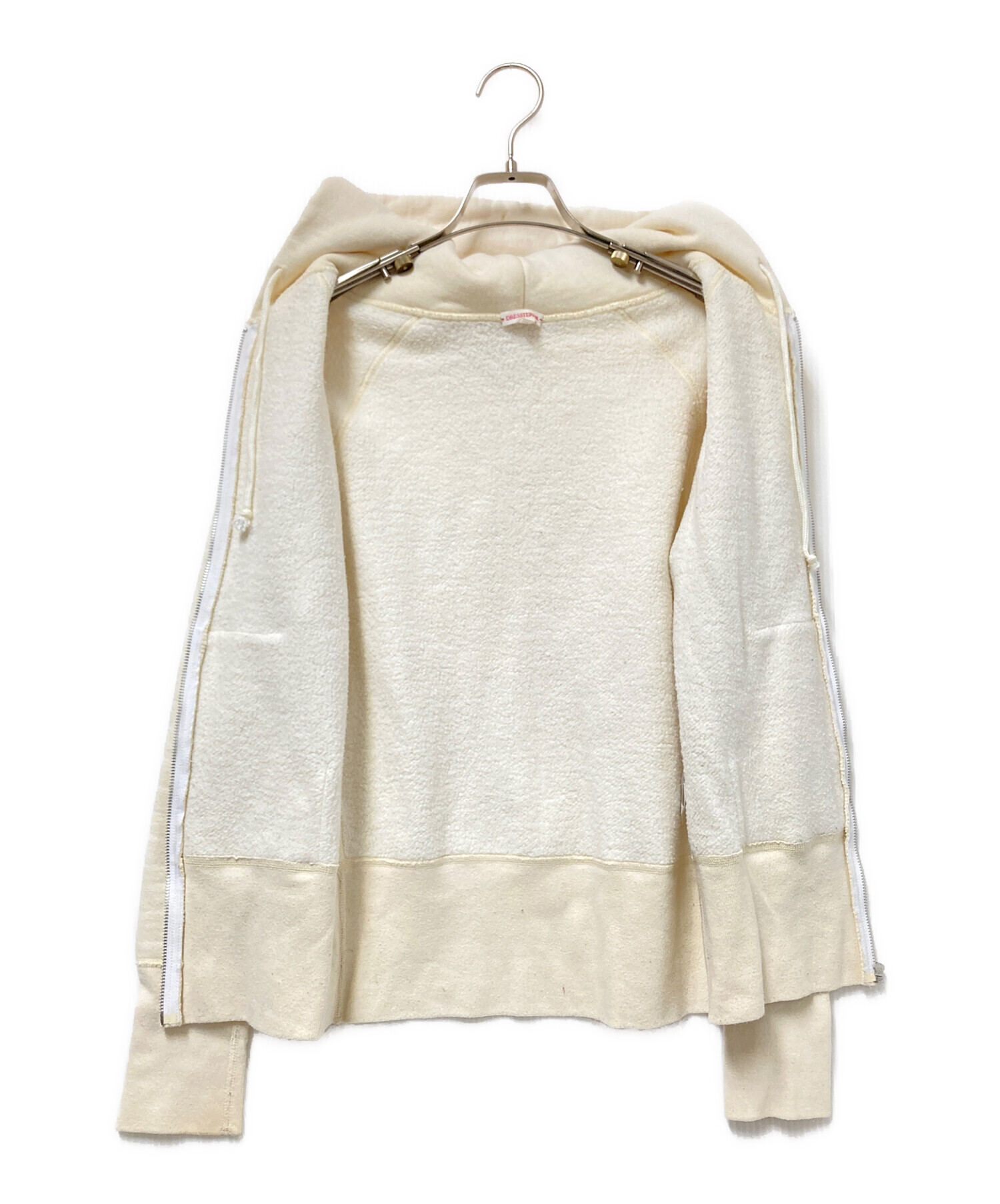 【新品タグ付き】　DRESSTERIOR サイズ2 パーカー ホワイト 中古・古着通販】DRESSTERIOR (ドレステリア) ジップパーカー ホワイト