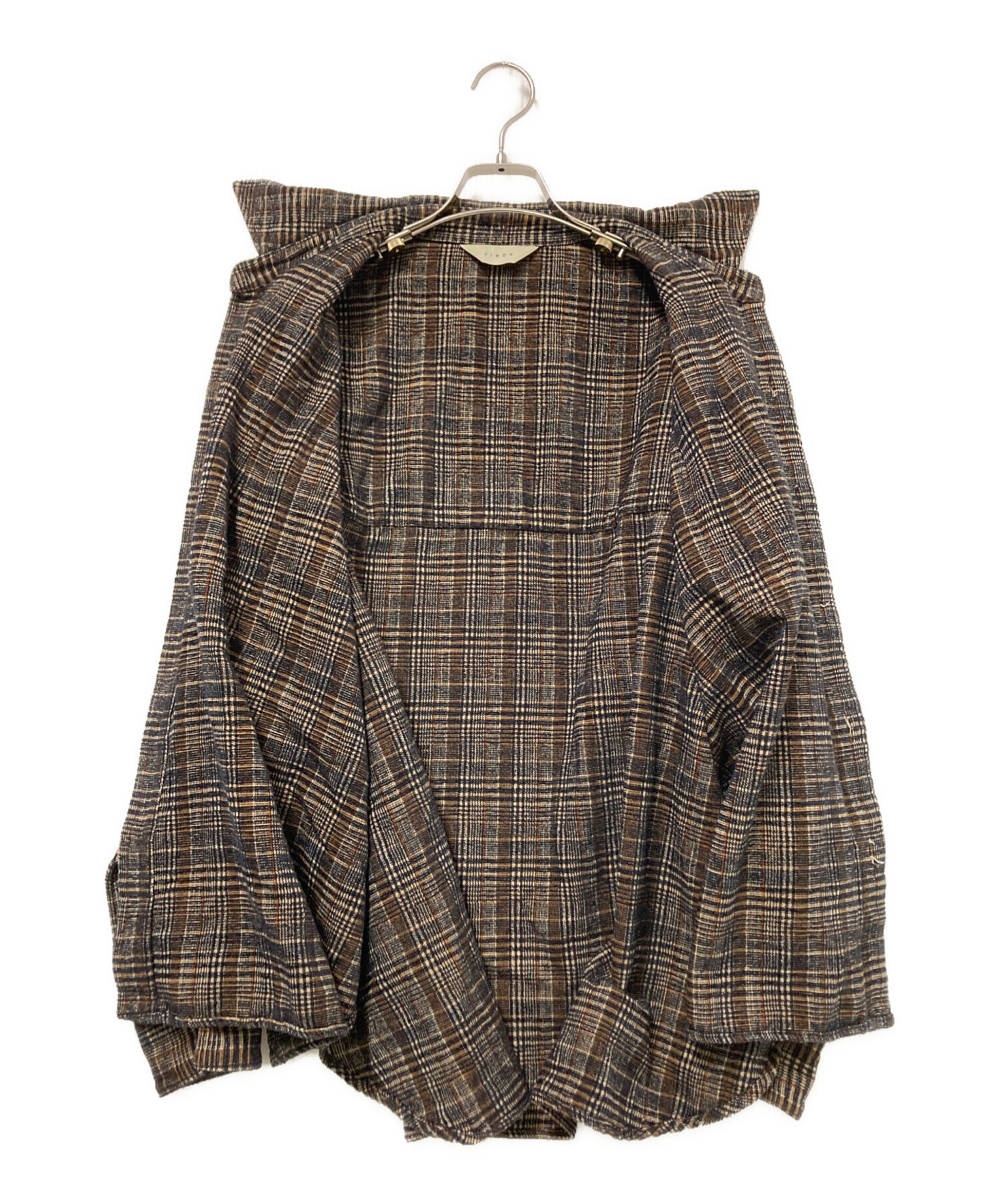 中古・古着通販】jieda (ジエダ) CHECK OVER SHIRT ブラック サイズ:1