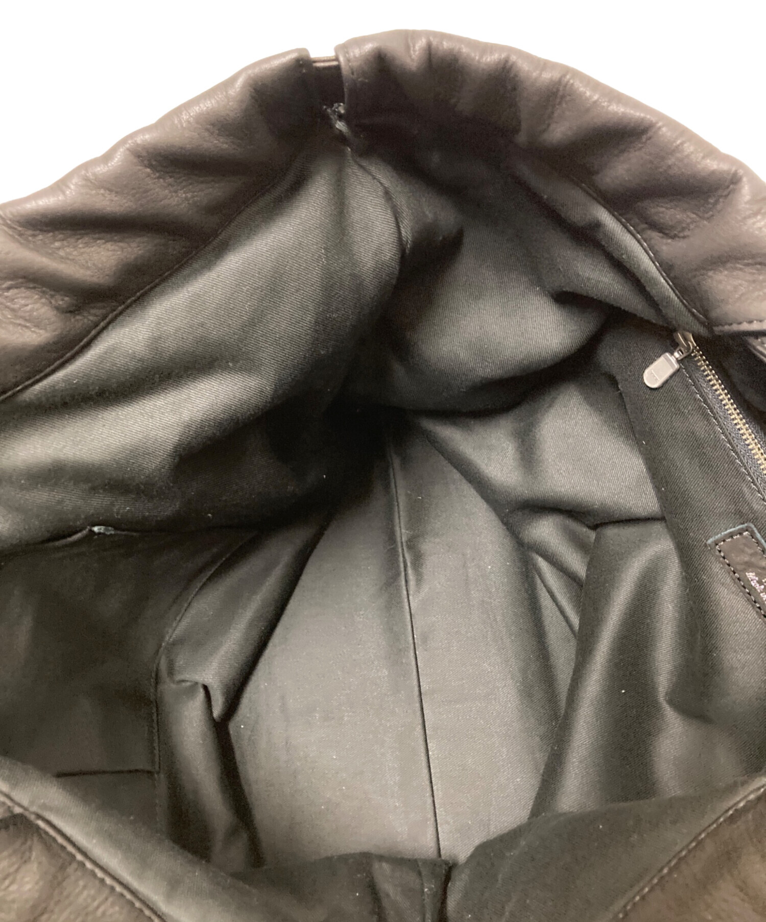 中古・古着通販】M.U.L (エムユーエル) レザートートバッグ ブラック