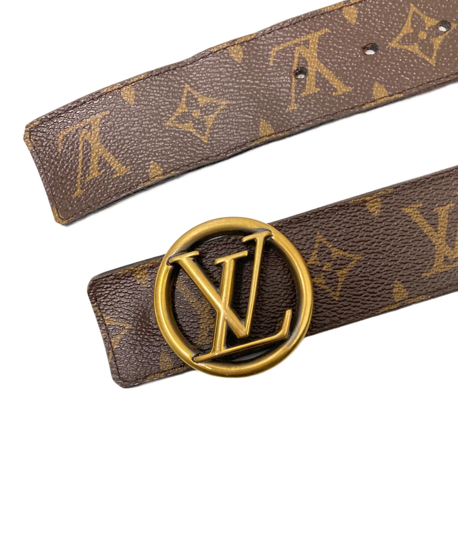 ほぼ未使用 ルイヴィトン トリヨン ＬＶサークル サンチュール ベルト 90 中古・古着通販】LOUIS VUITTON (ルイ ヴィトン) サンチュール LV