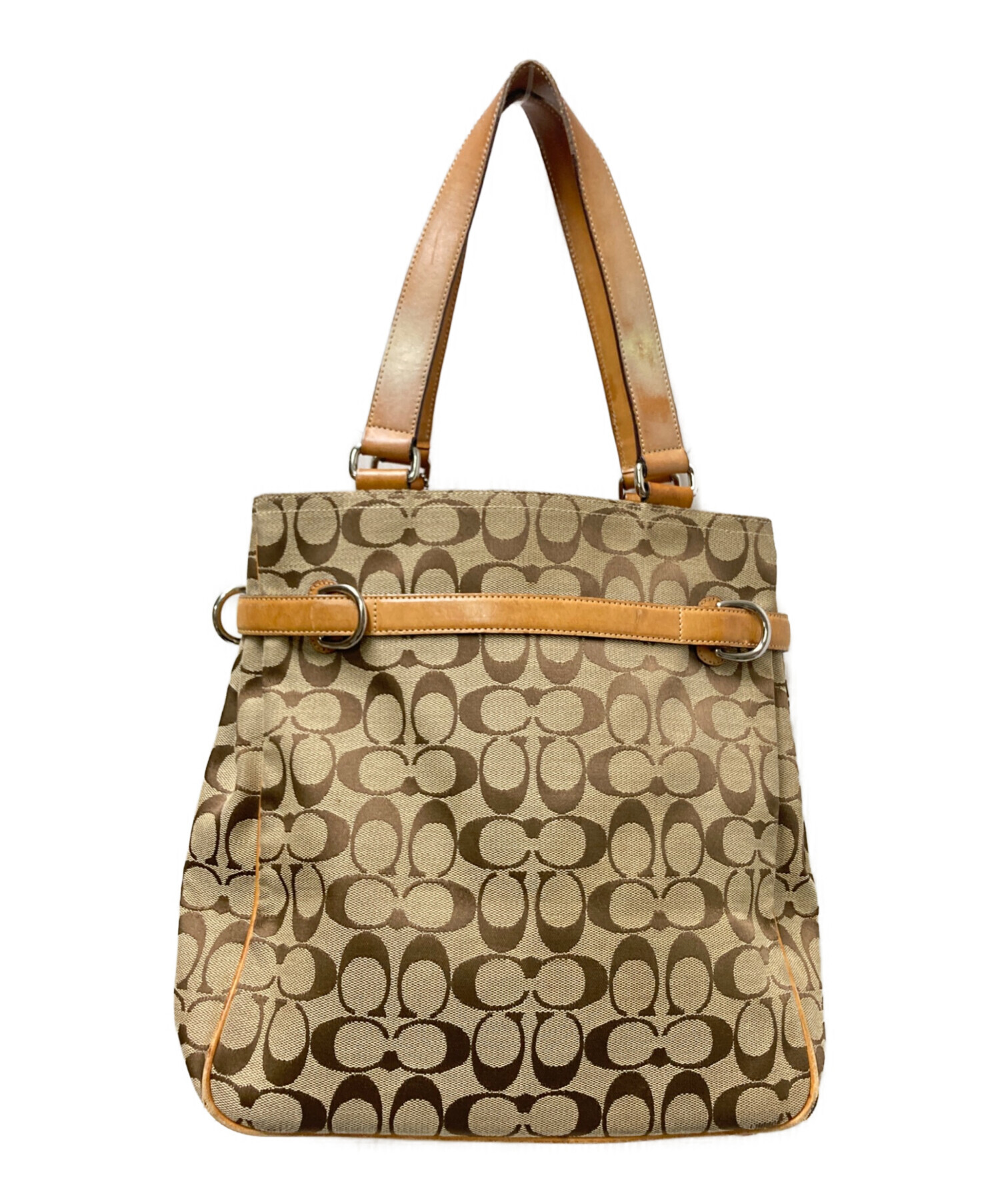 中古・古着通販】COACH (コーチ) トートバッグ ベージュ×ブラウン 