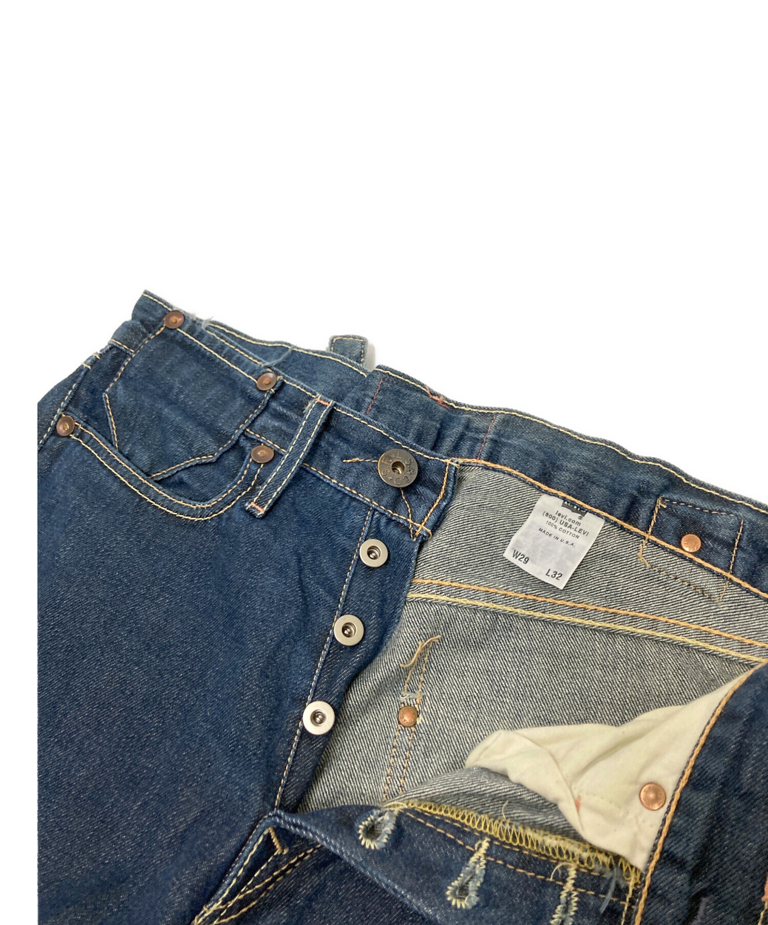 LEVI'S RED ワイドストレートデニム W32 L32 シンチバック 中古・古着通販】LEVI'S RED (リーバイス レッド) シンチバッグデニム