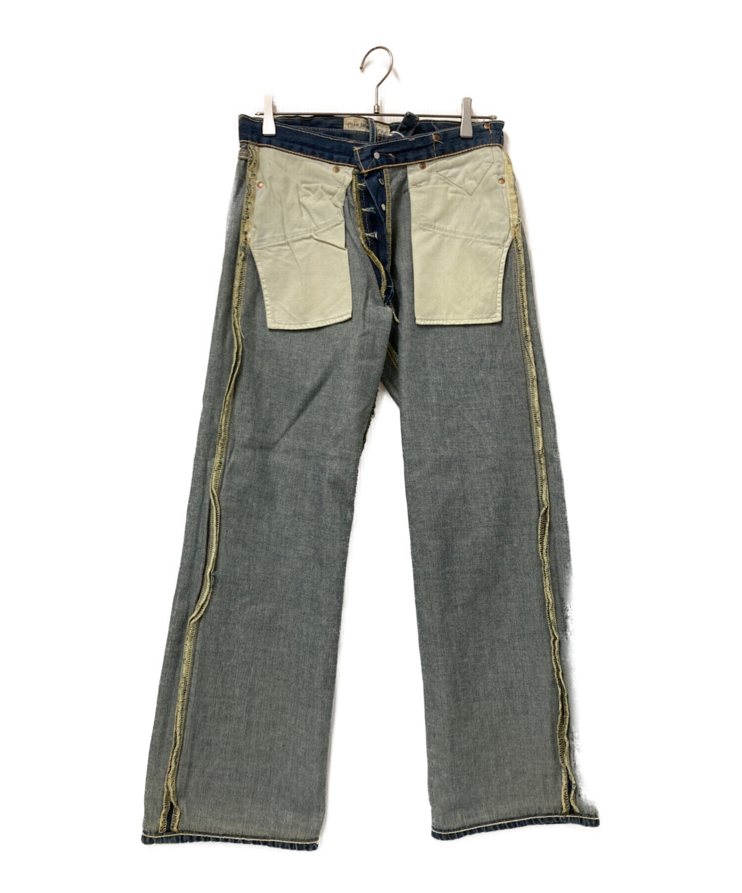 LEVI'S RED ワイドストレートデニム W32 L32 シンチバック 中古・古着通販】LEVI'S RED (リーバイス レッド) シンチバッグデニム