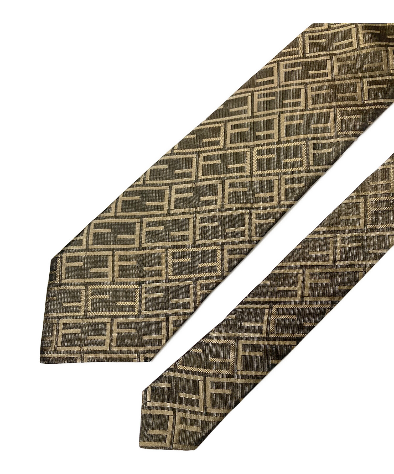 中古・古着通販】FENDI (フェンディ) ズッカ柄ネクタイ グレー サイズ