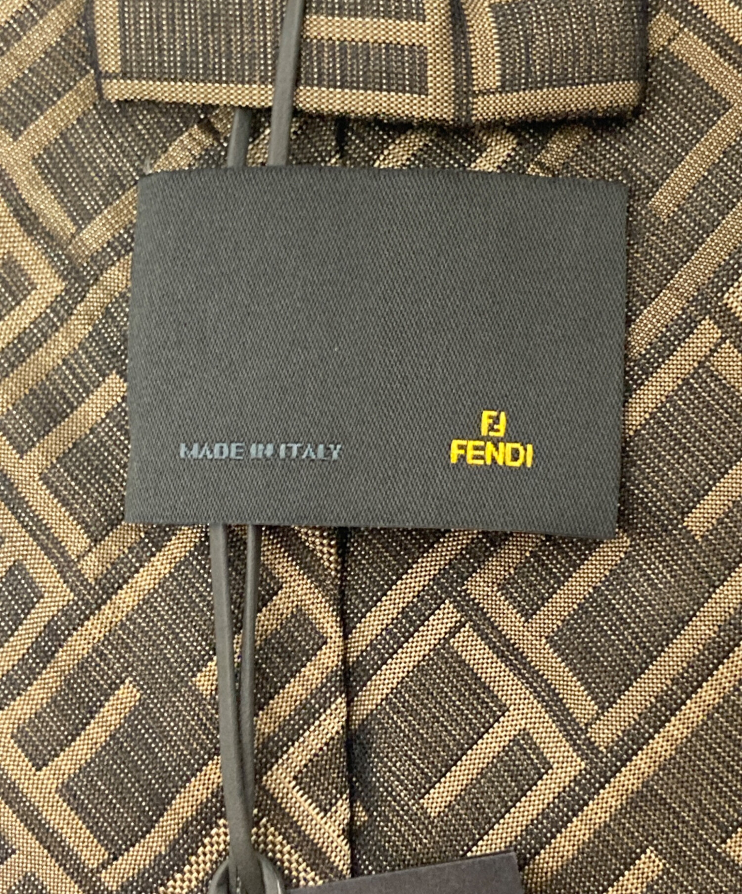 中古・古着通販】FENDI (フェンディ) ズッカ柄ネクタイ グレー サイズ