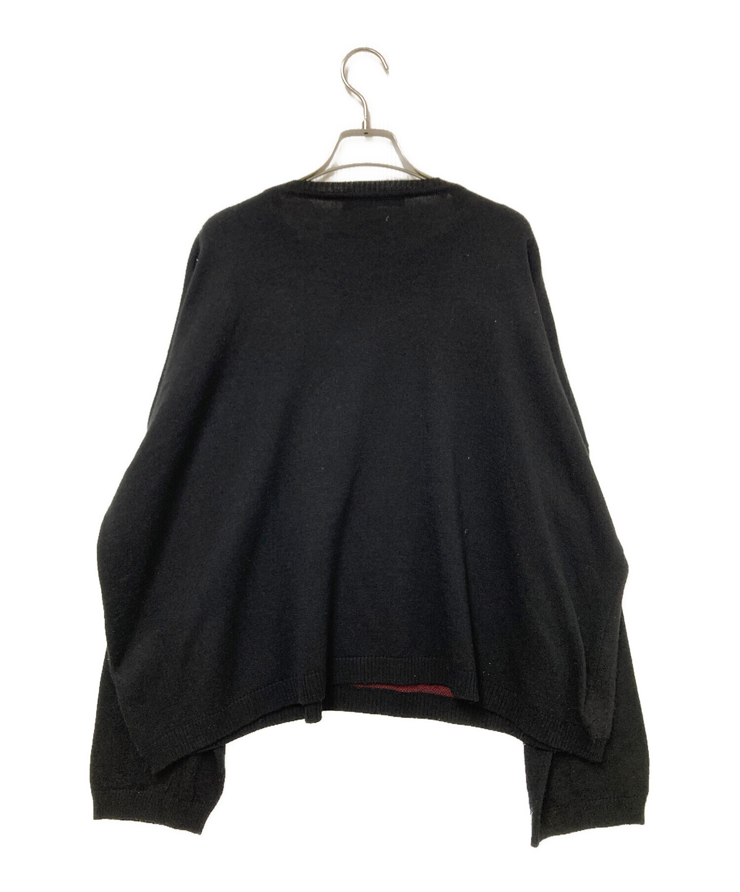 DROPDEAD ドロップデッド レイヤードロンT / ブラック×レッド 中古・古着通販】DROPDEAD (ドロップデッド) ニット レッド サイズ:M