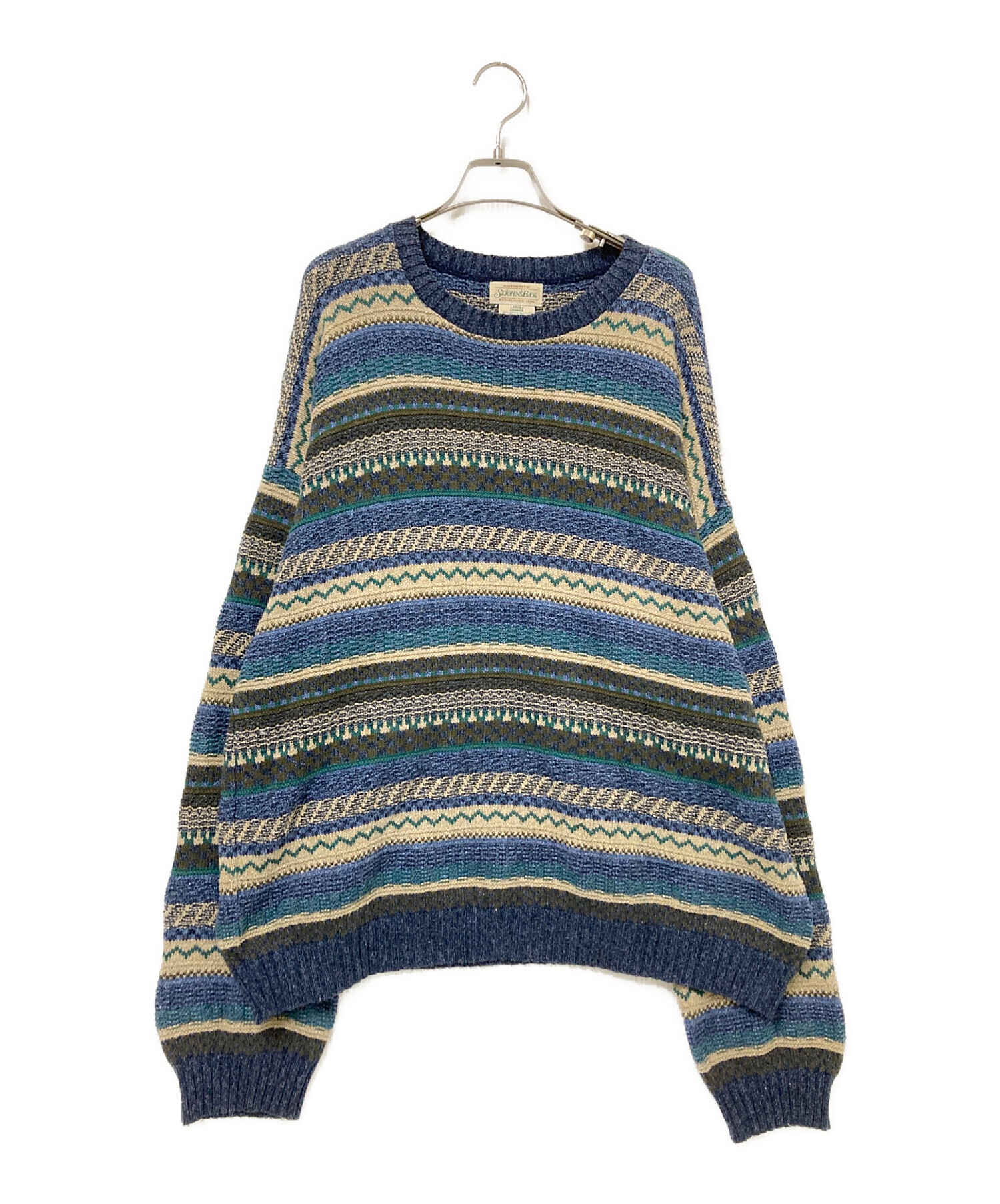 90s USA製 st.john's bay ニット コットン 総柄 古着 中古・古着通販】ST JOHN'S BAY (セントジョンズベイ) 90sコットン