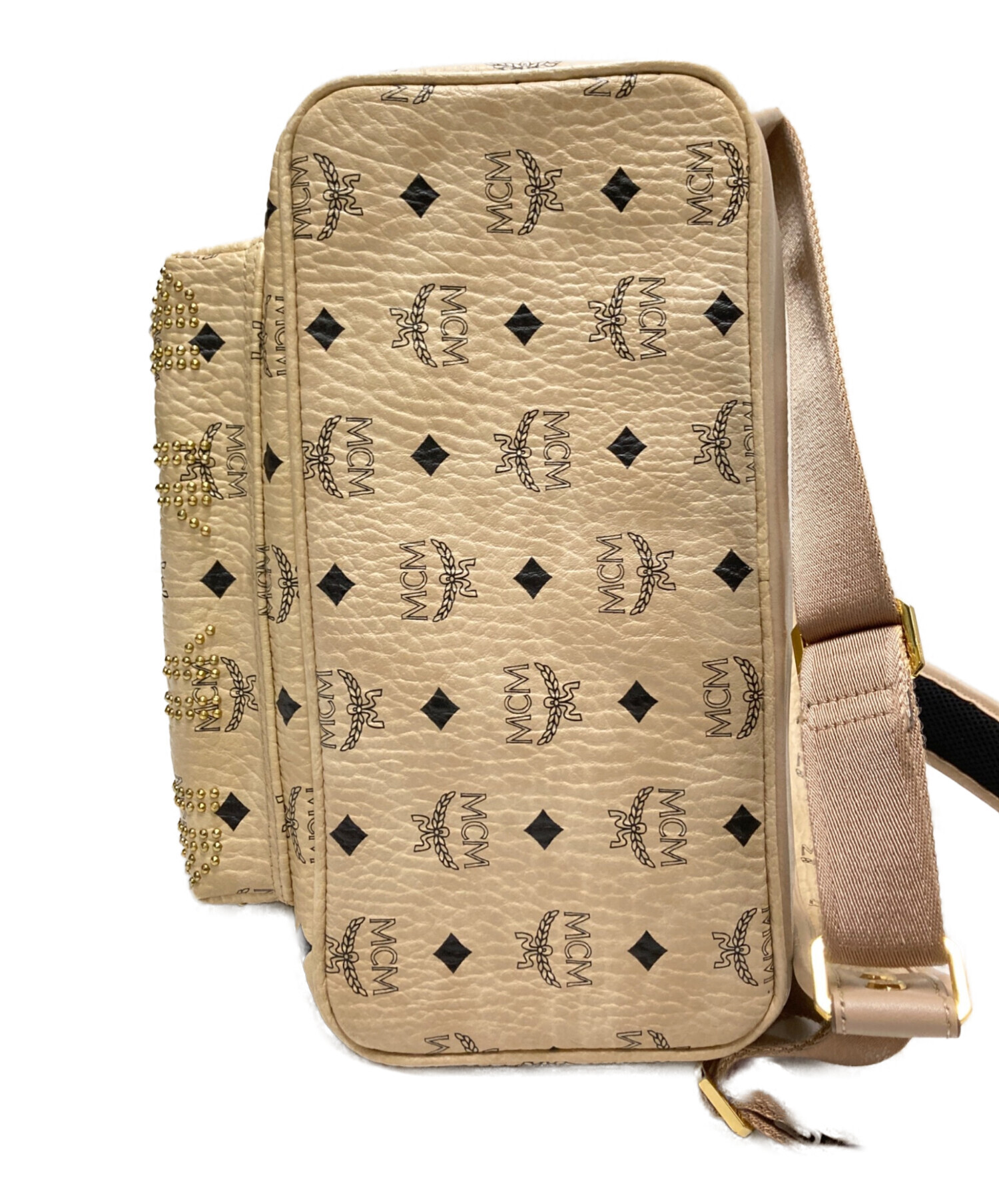 中古・古着通販】MCM (エムシーエム) スタッズリュック ベージュ