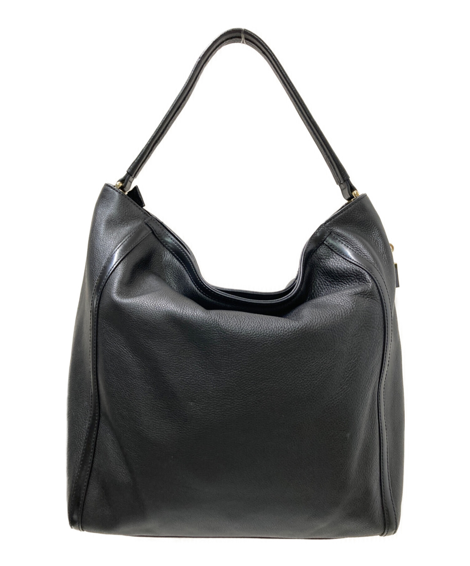 中古・古着通販】FURLA (フルラ) セミショルダーレザーバッグ ブラック