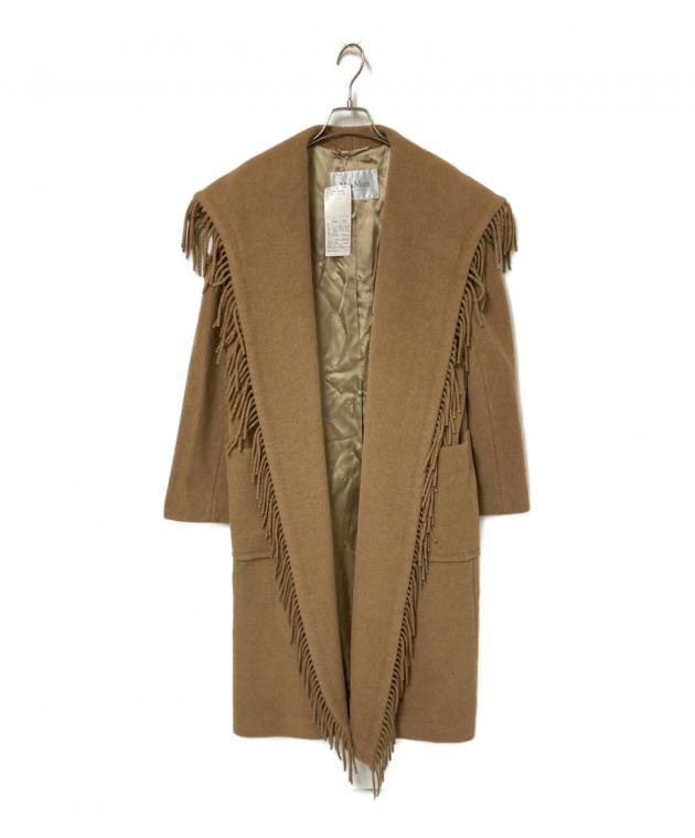 中古・古着通販】MaxMara (マックスマーラ) フリンジキャメルコート