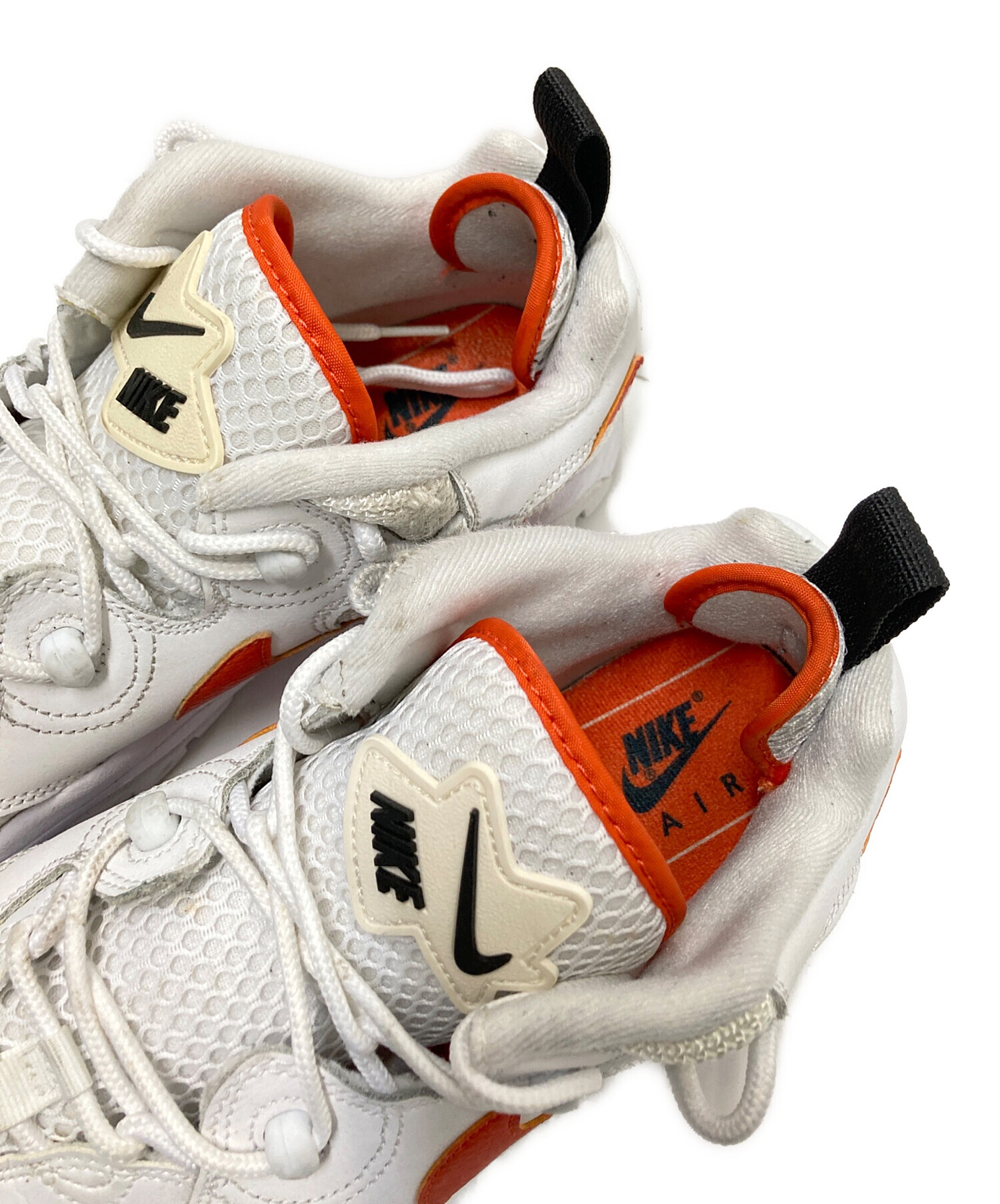 NIKE ナイキ スニーカー 26cm 白系xオレンジ 【古着】【中古】 中古・古着通販】NIKE (ナイキ) AIR BARRAGE LOW EMB ホワイト