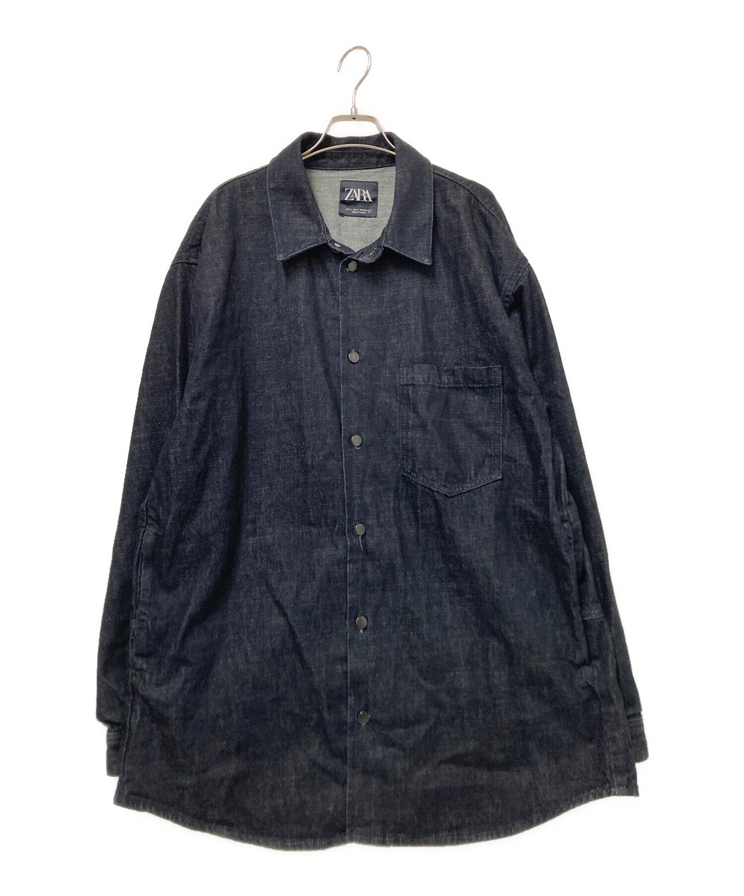 中古・古着通販】ZARA (ザラ) デニムジャケット ブラック サイズ:L 