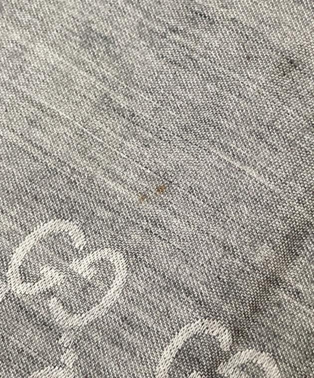 中古・古着通販】GUCCI (グッチ) GGロゴウールシルクストール グレー