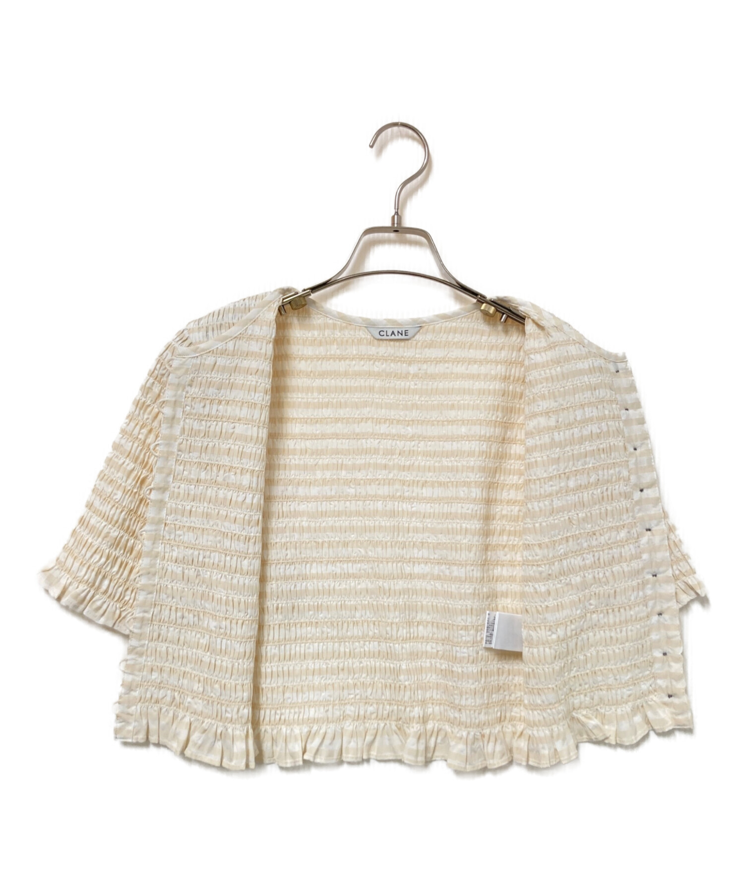 中古・古着通販】CLANE (クラネ) SHIRRING HALF SLEEVE BLOUSE