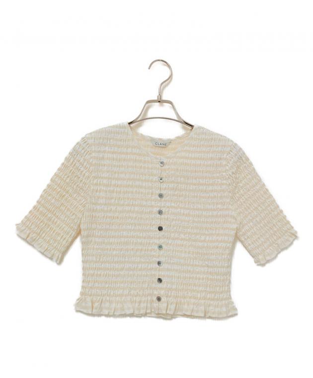 中古・古着通販】CLANE (クラネ) SHIRRING HALF SLEEVE BLOUSE
