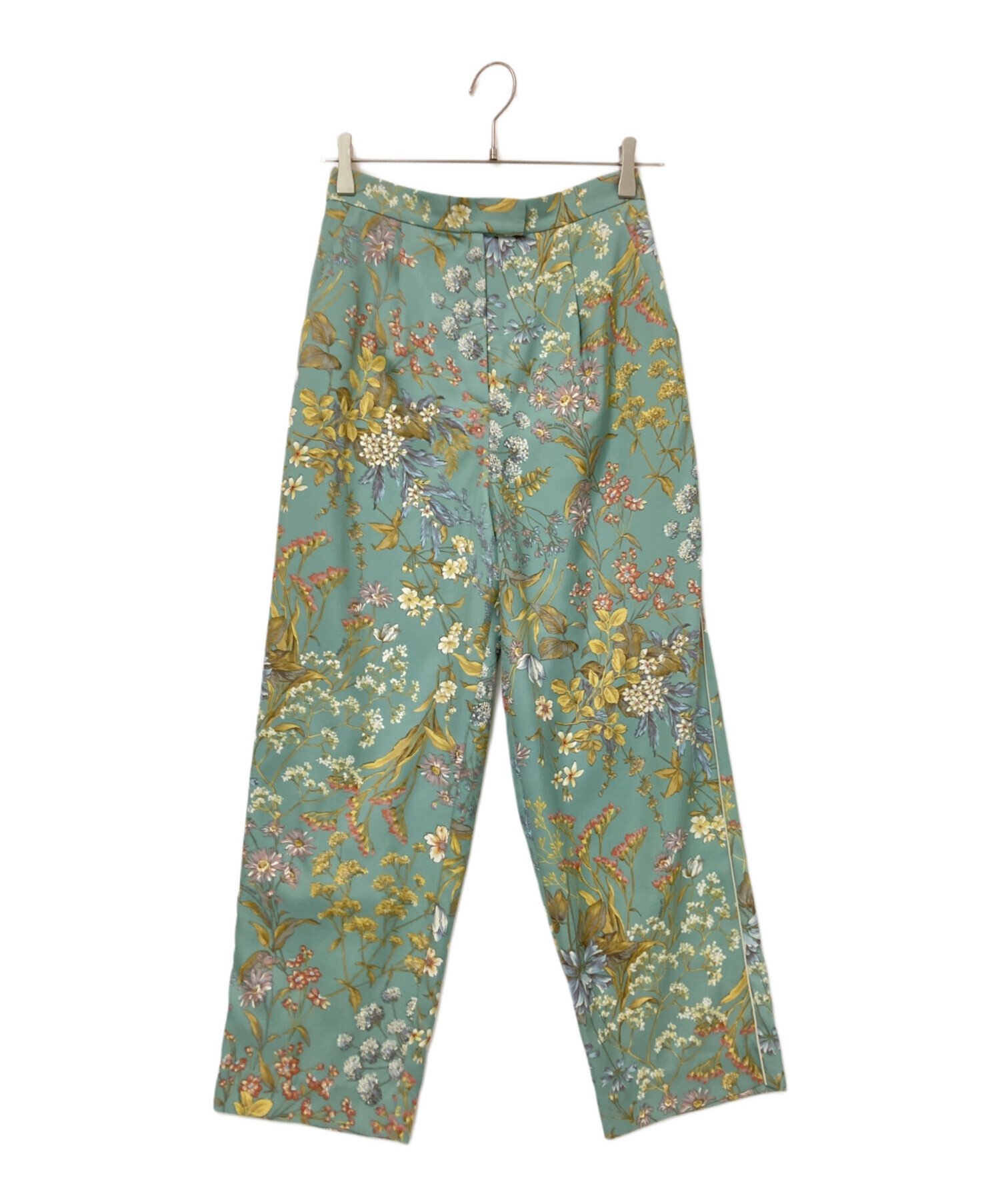 中古・古着通販】Lois CRAYON (ロイスクレヨン) 花柄パンツ グリーン