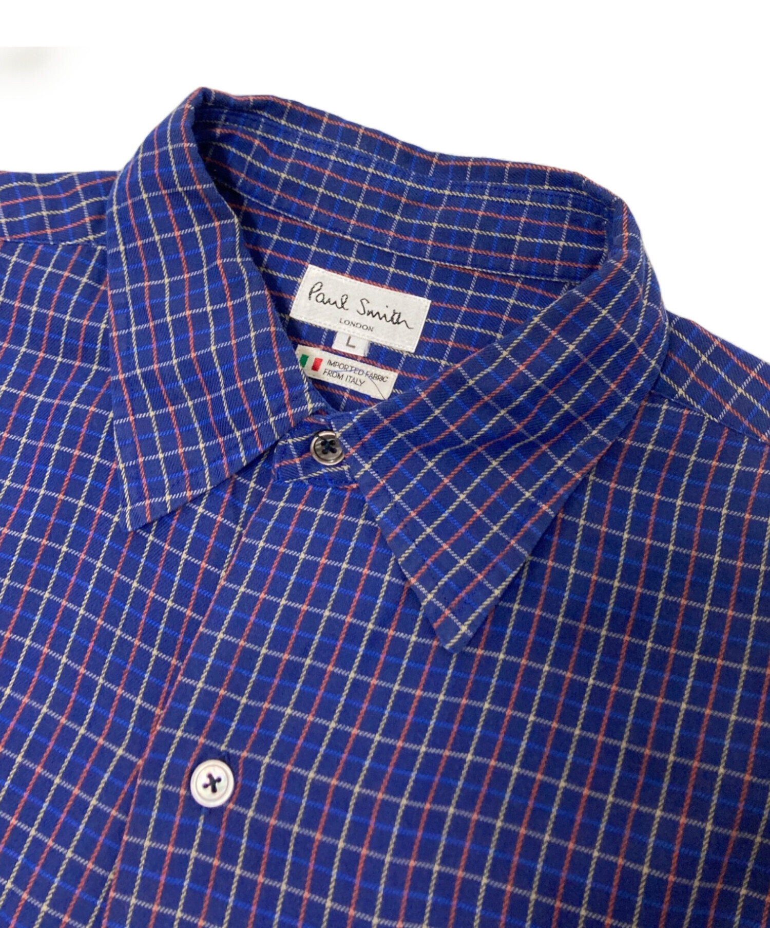 中古・古着通販】PAUL SMITH (ポールスミス) チェックシャツ ネイビー