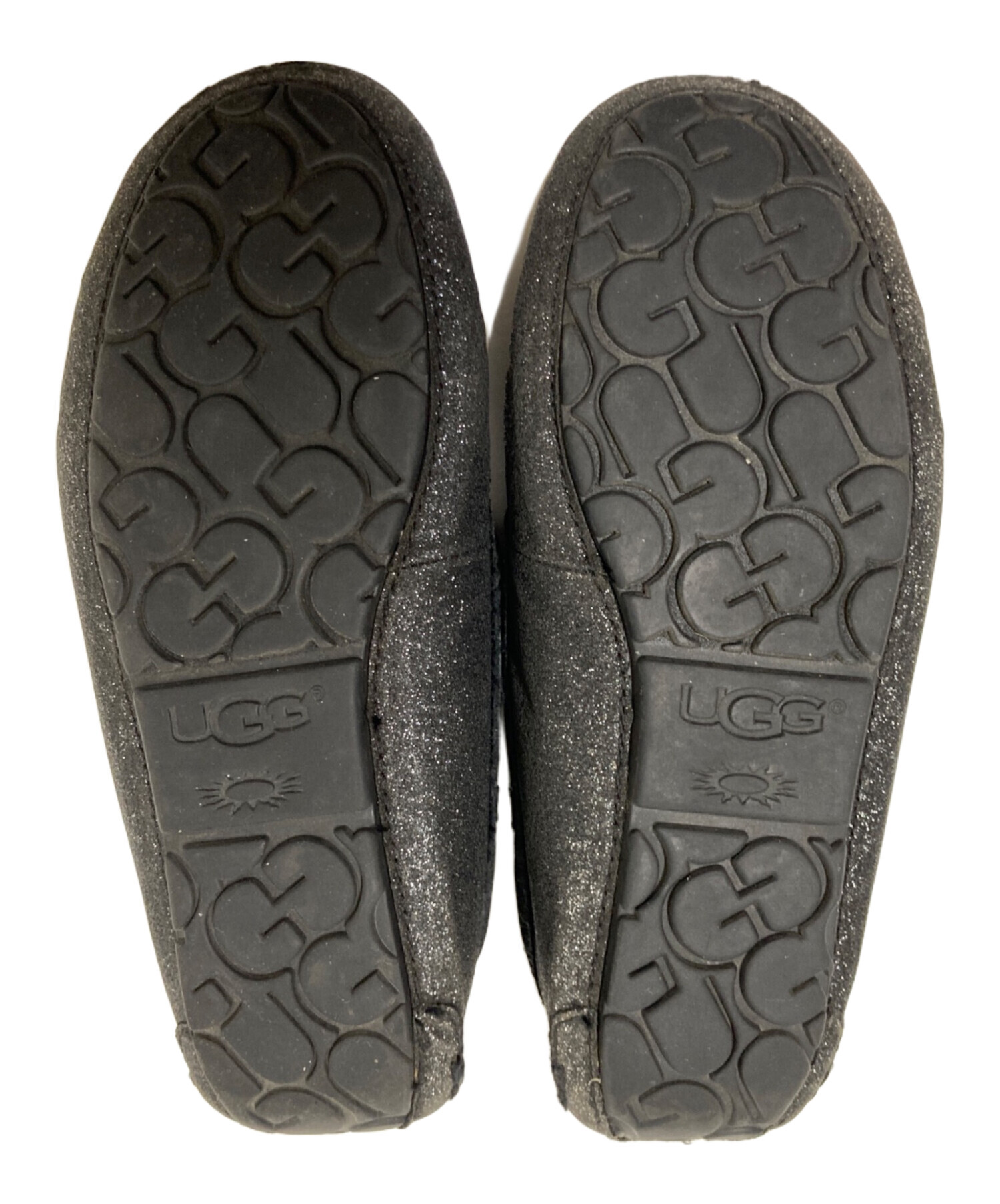 【美品】UGG ブラック モカシン 24cm 中古・古着通販】UGG (アグ) モカシンシューズ ブラック サイズ:24.0