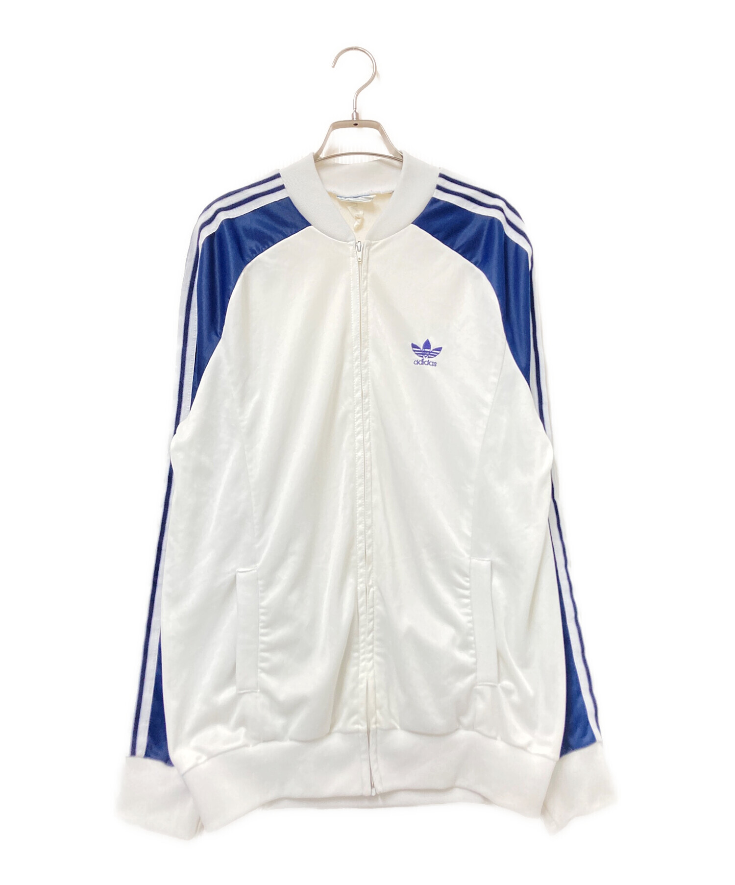 古着 70s アディダス ATP トラックジャケット ブルー ホワイト 青白③ 中古・古着通販】adidas (アディダス) 70sトラックジャケット ホワイト
