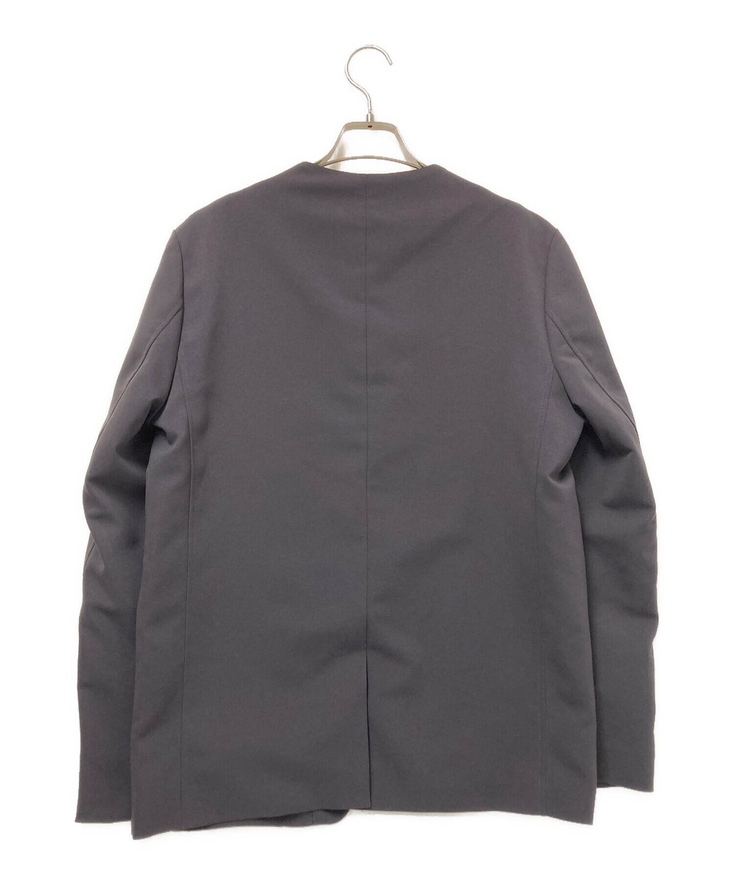 Lui's ノーカラージャケット　Sサイズ 中古・古着通販】Lui's (ルイス) ノーカラージャケット グレー サイズ