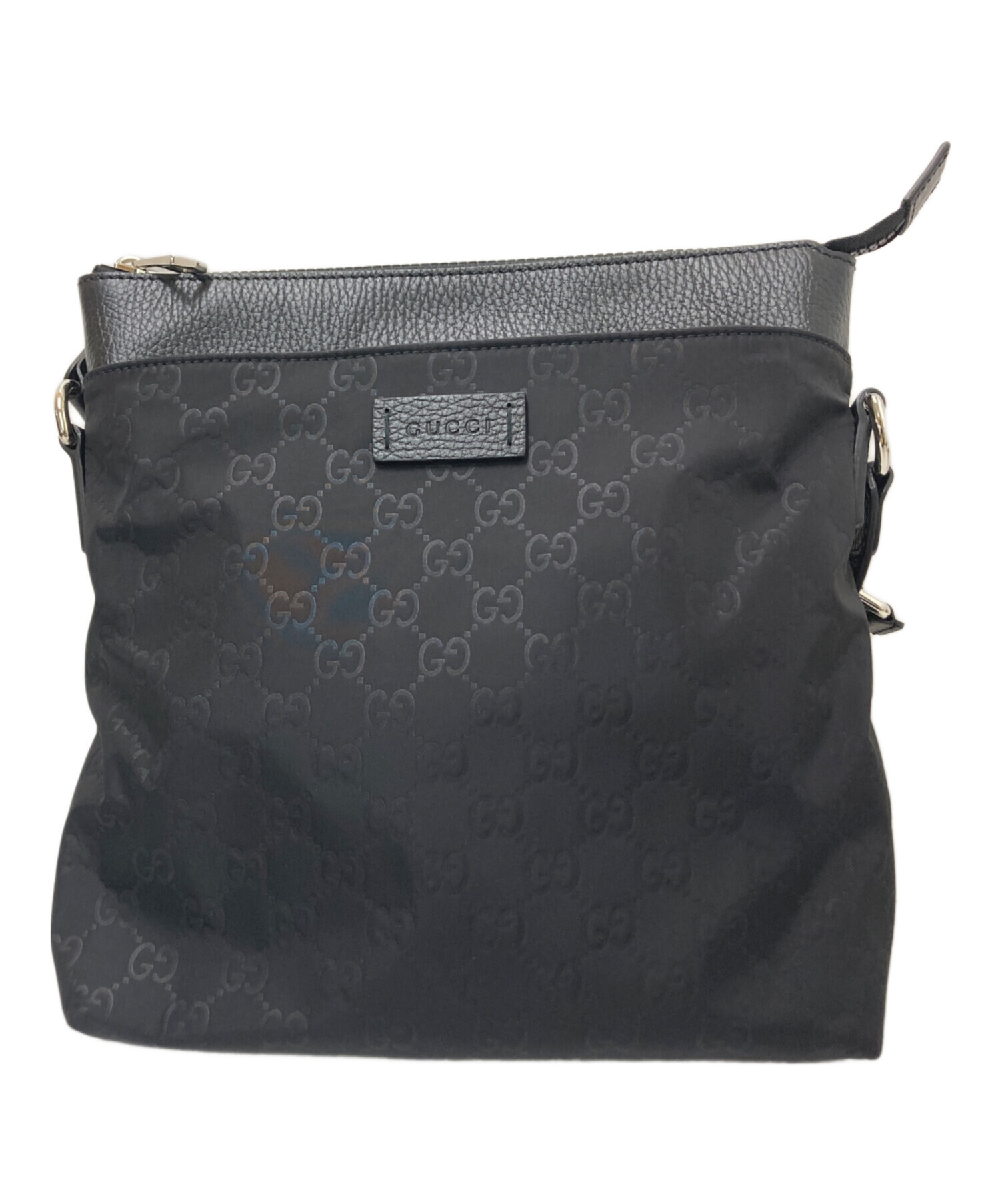 GUCCI GG ショルダーバッグ 中古・古着通販】GUCCI (グッチ) GGナイロンショルダーバッグ ブラック