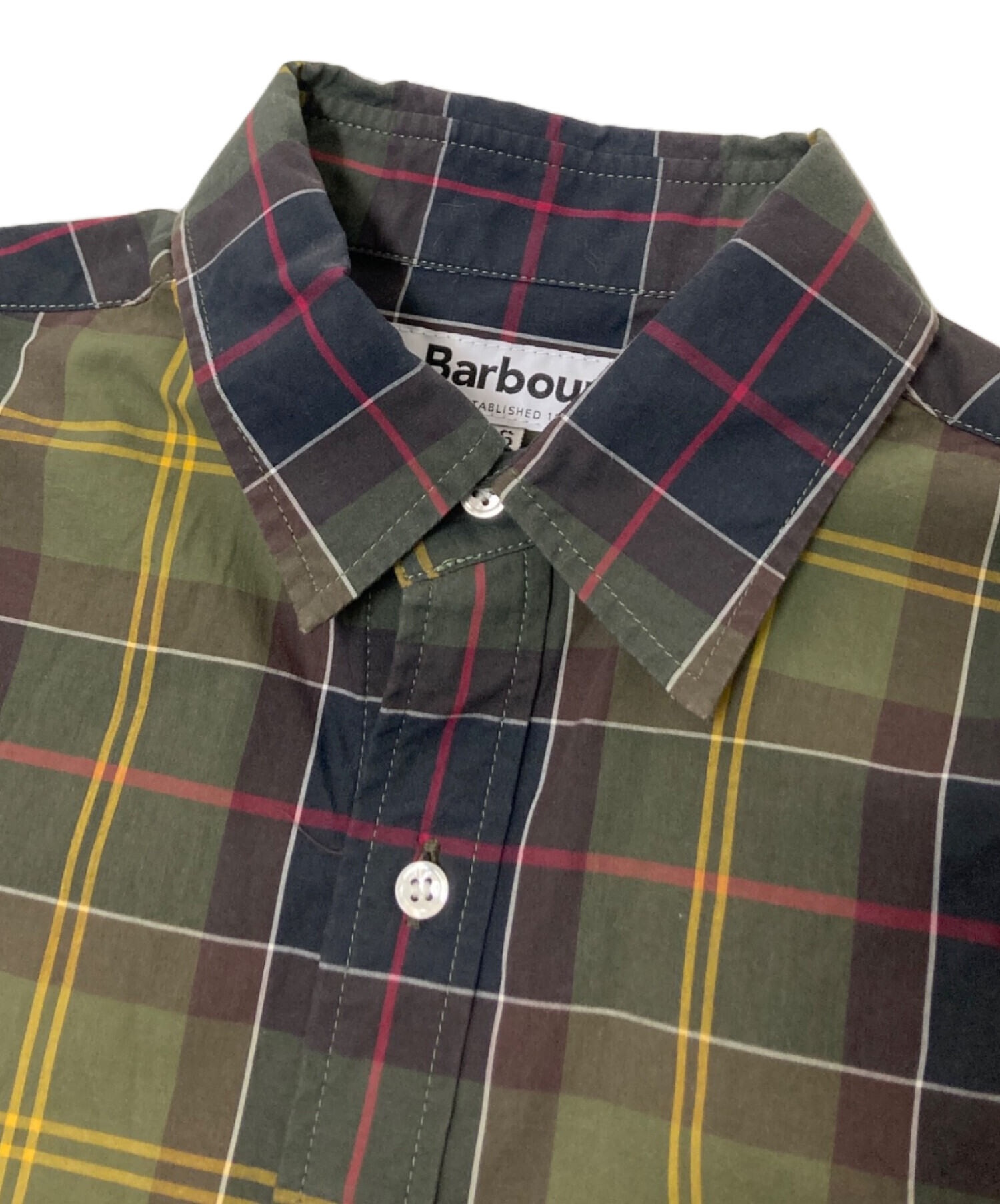 中古・古着通販】Barbour (バブアー) チェックシャツ グリーン サイズ