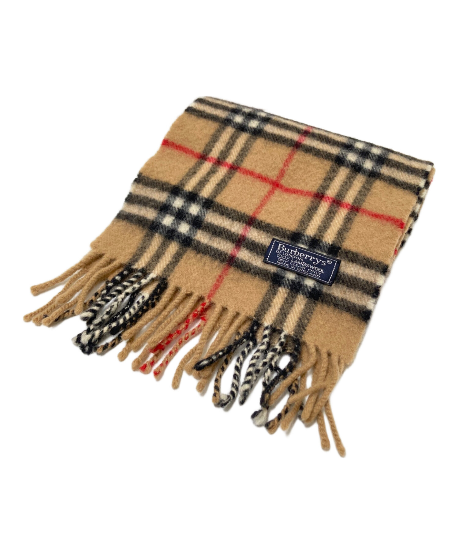 未使用Burberrysバーバリー ノバチェック マフラー ラムウール ベージュ 中古・古着通販】Burberry's (バーバリーズ) ラムウールノバチェック