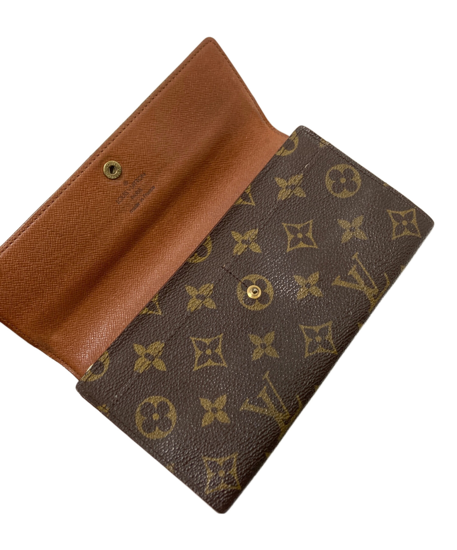えだ LOUIS VUITTON 長財布 ルイヴィトン 茶色 中古・古着通販】LOUIS VUITTON (ルイ ヴィトン) 長財布 ブラウン
