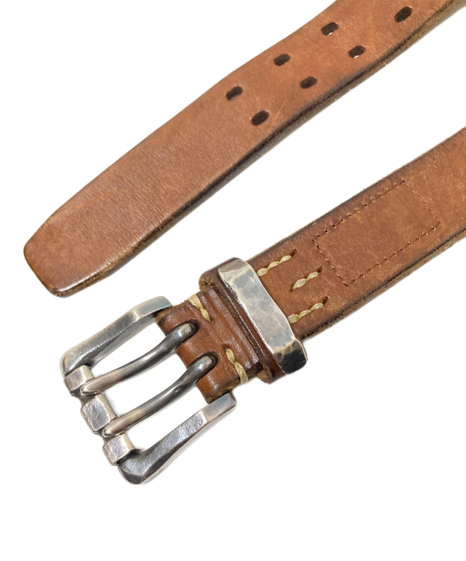 VINTAGE WORKS ブラウンレザーベルト 中古・古着通販】VINTAGE WORKS (ヴィンテージワークス) レザーベルト