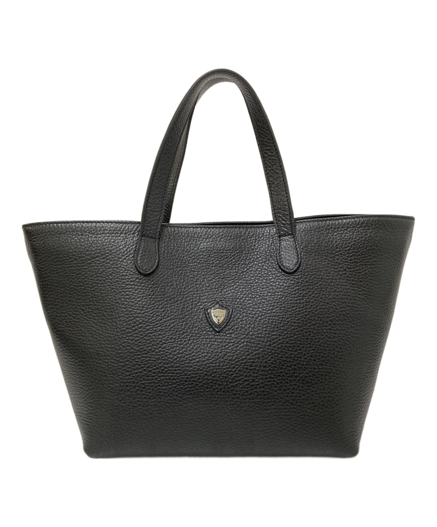 CHAMBORD SELLIER/シャンボールセリエ レザートートバッグ 黒 中古・古着通販】CHAMBORD SELLIER (シャンボール セリエ) シュリンク